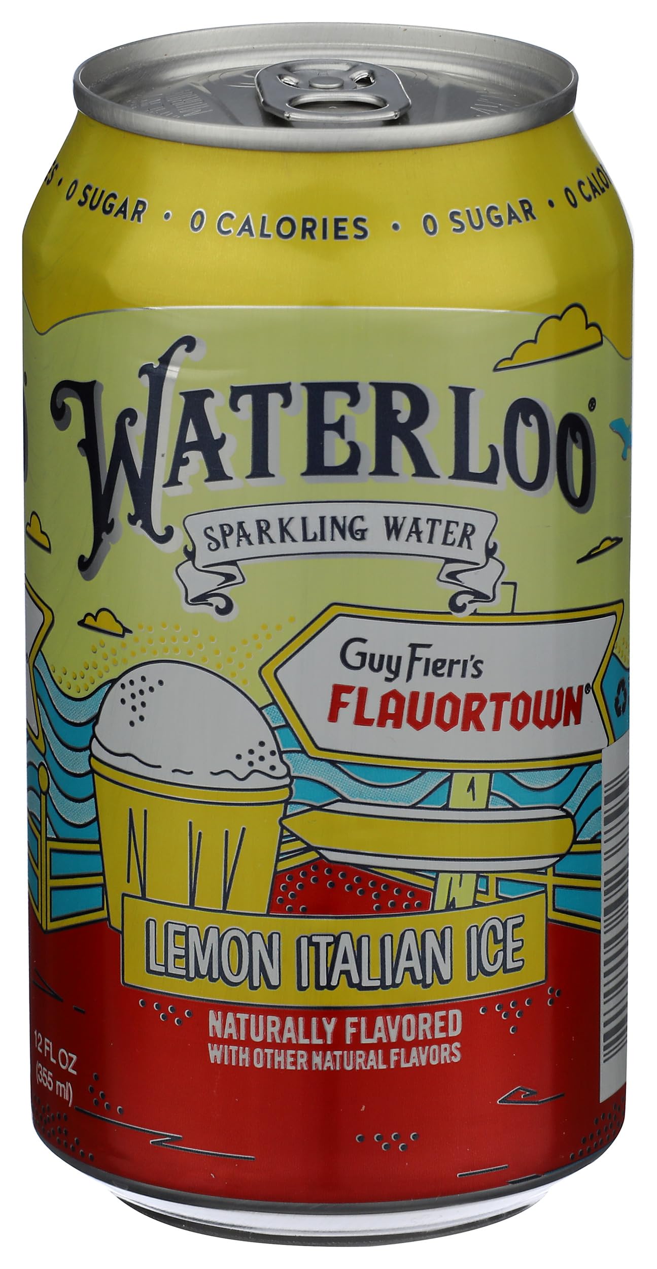 Water Sparkling Lemon Italian Ice Single, 12 Fl Oz
