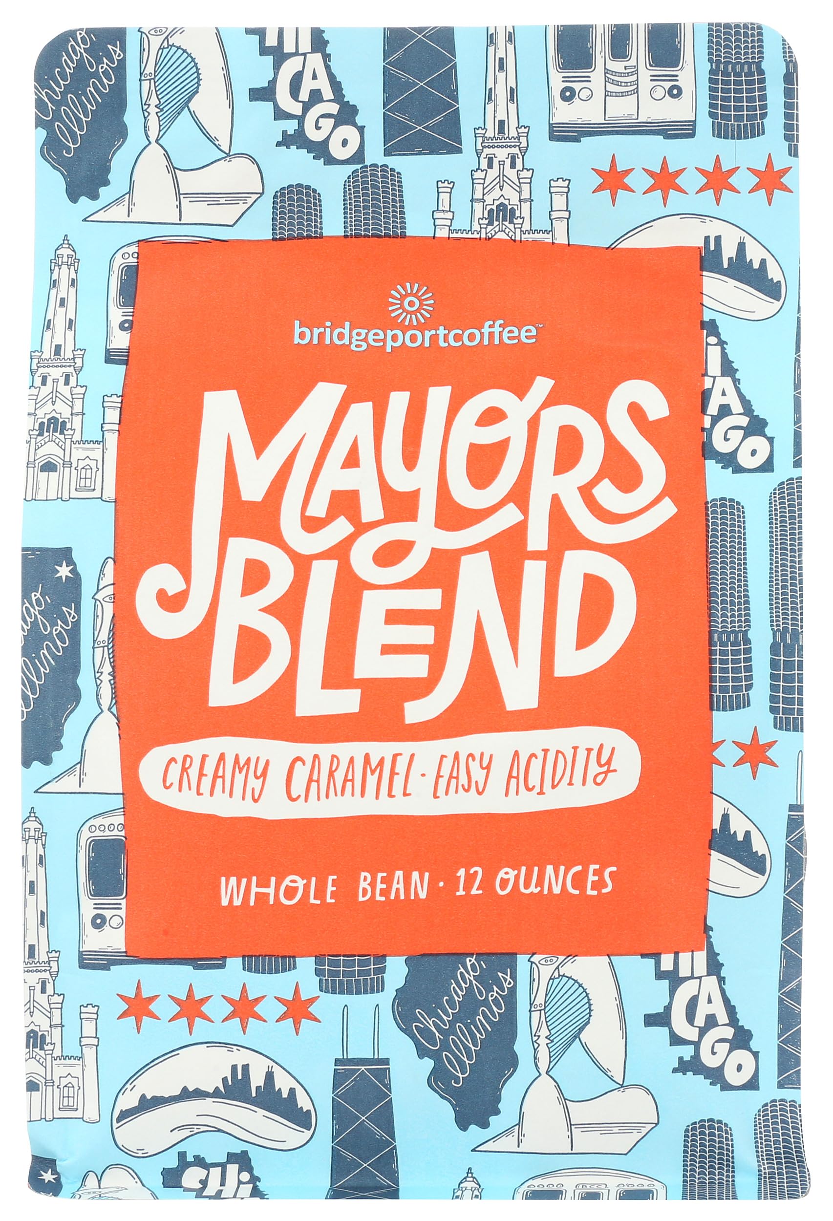 Bridgeport Coffee, Coffee Mayors Blend Whole Bean, 12 Ounce