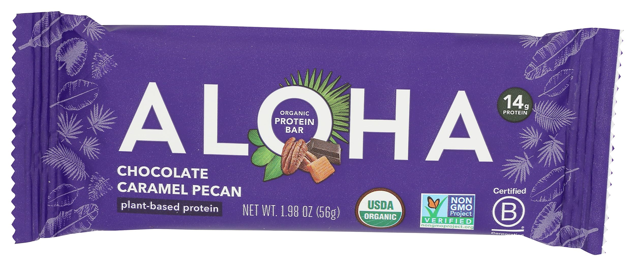 Aloha, Bar Chocolate Caramel Pecan Single Organic, 1.98 Ounce