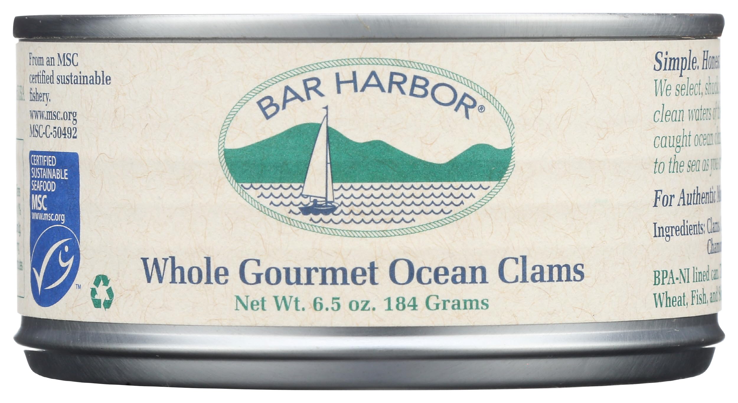 Clams Whole Gourmet Ocean, 6.5 Ounce