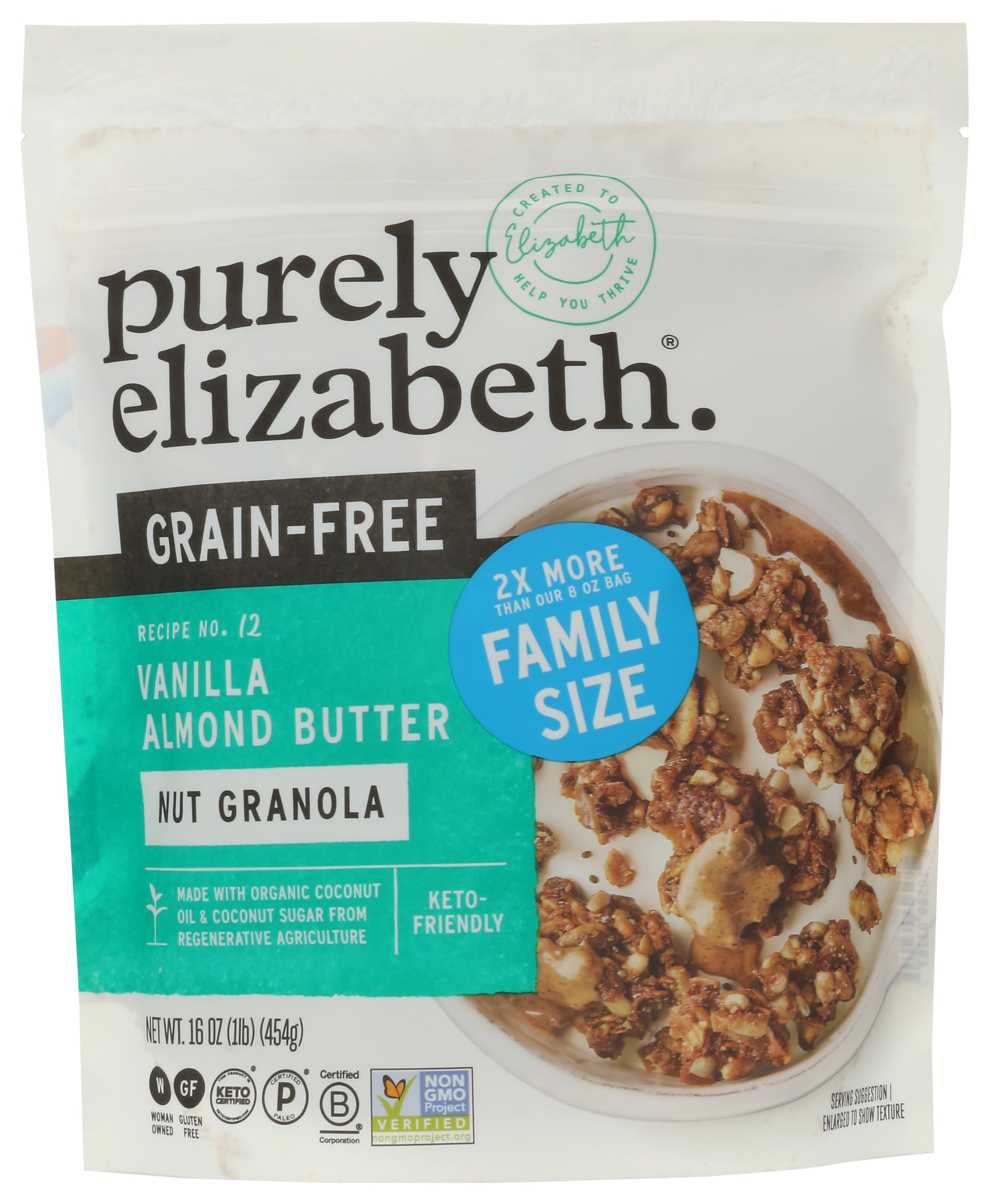 Purely Elizabeth, Organic Vanilla Almond Butter Granola, 16 Ounce
