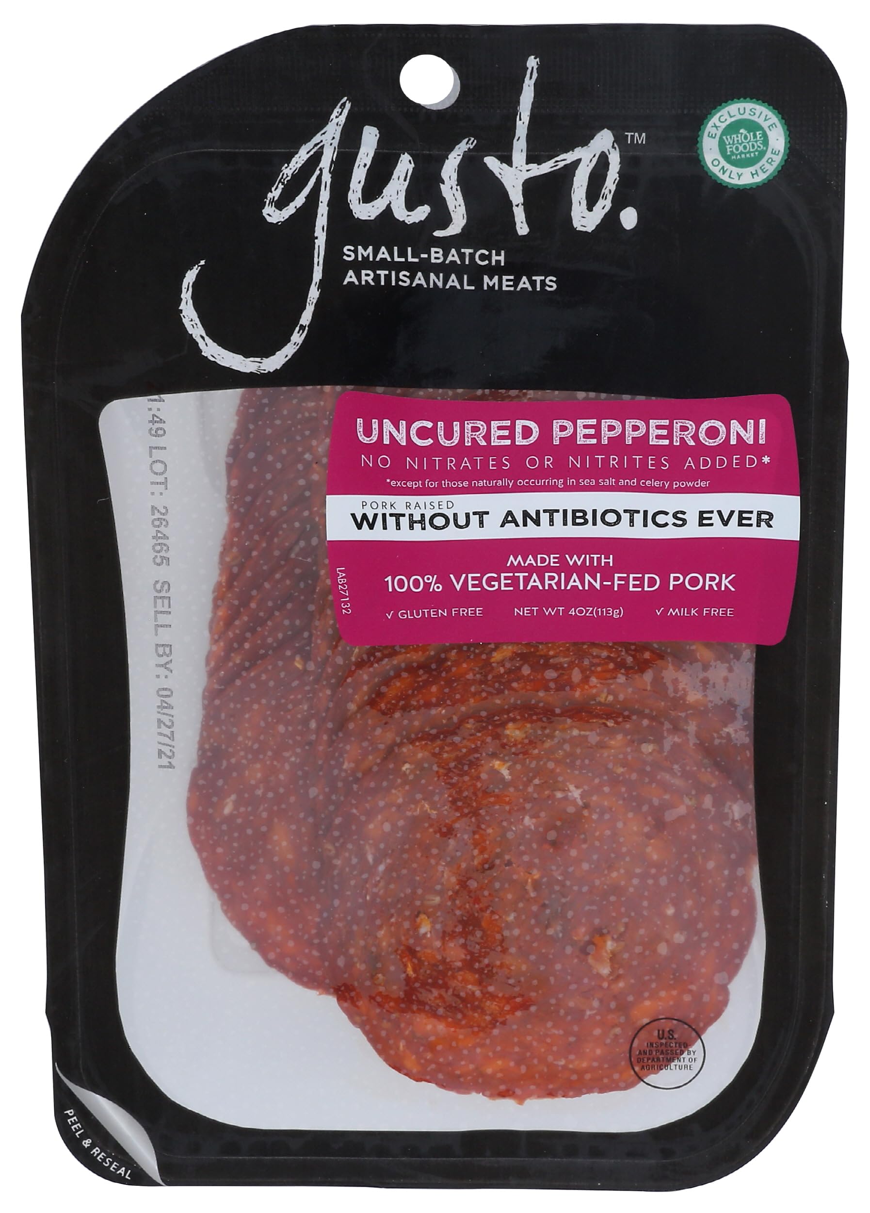 GUSTO Sliced Pepperoni, 4 OZ