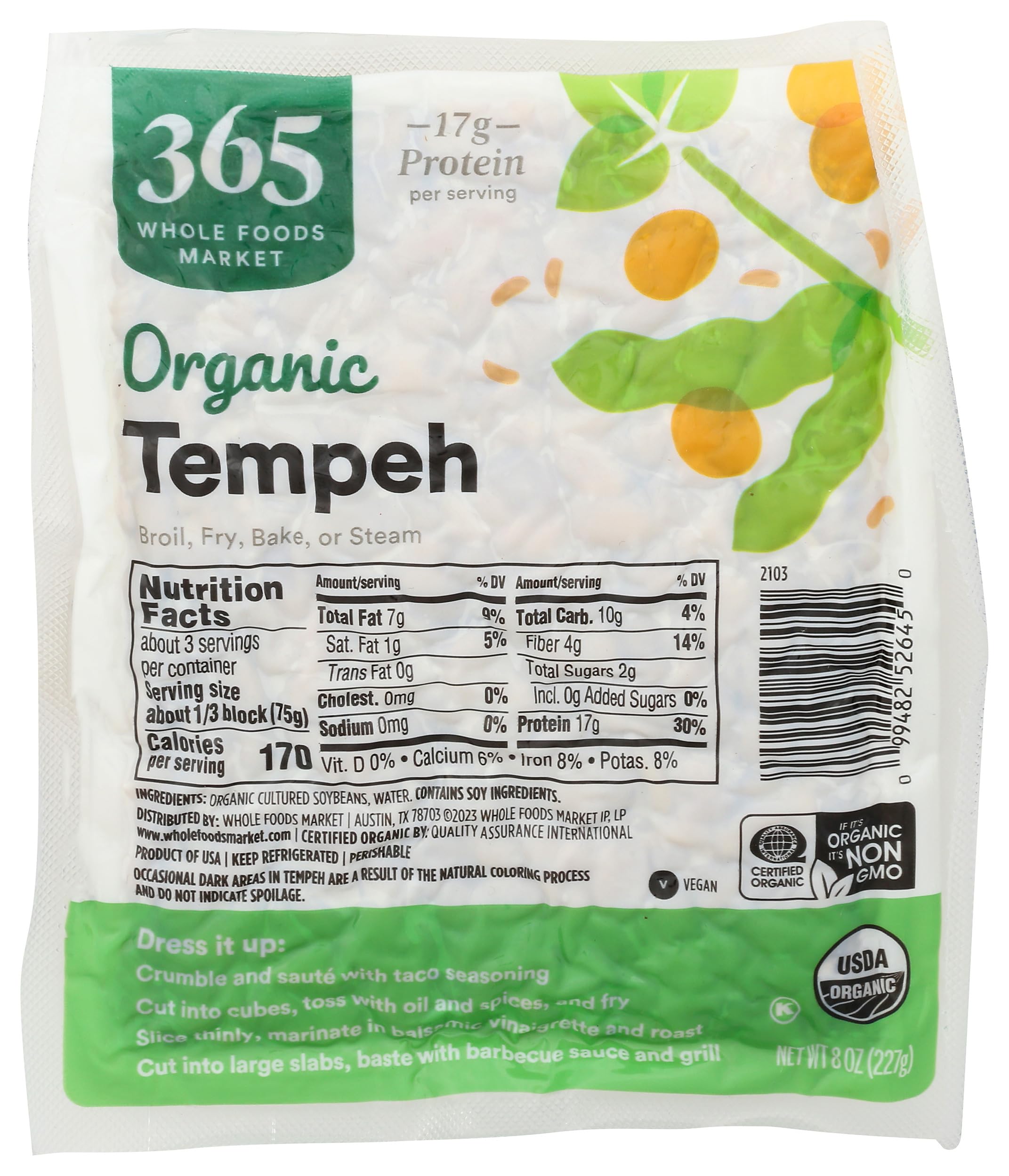365 by Whole Foods Market Organic Tempeh, 12 Ounce