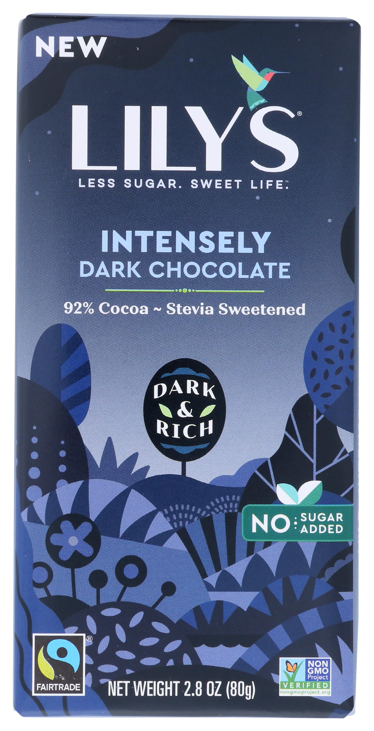 Lily's Sweets, 92% Cocoa Intensely Dark Chocolate Bar, 2.8 Ounce