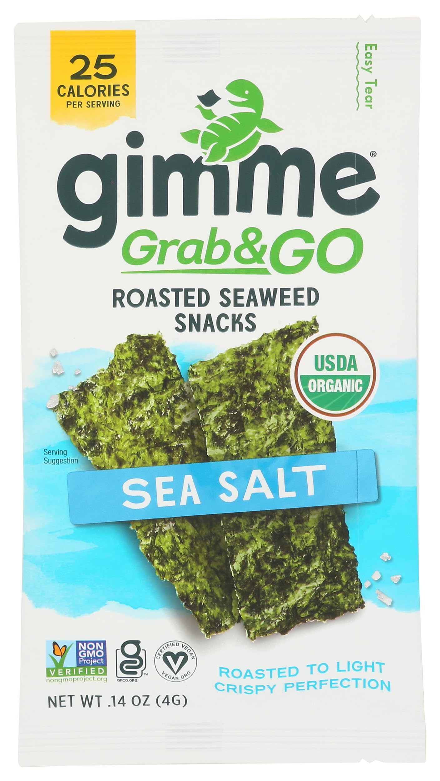 Gimme Organic Sea Salt Seaweed Grab & Go Singles, 0.14 OZ