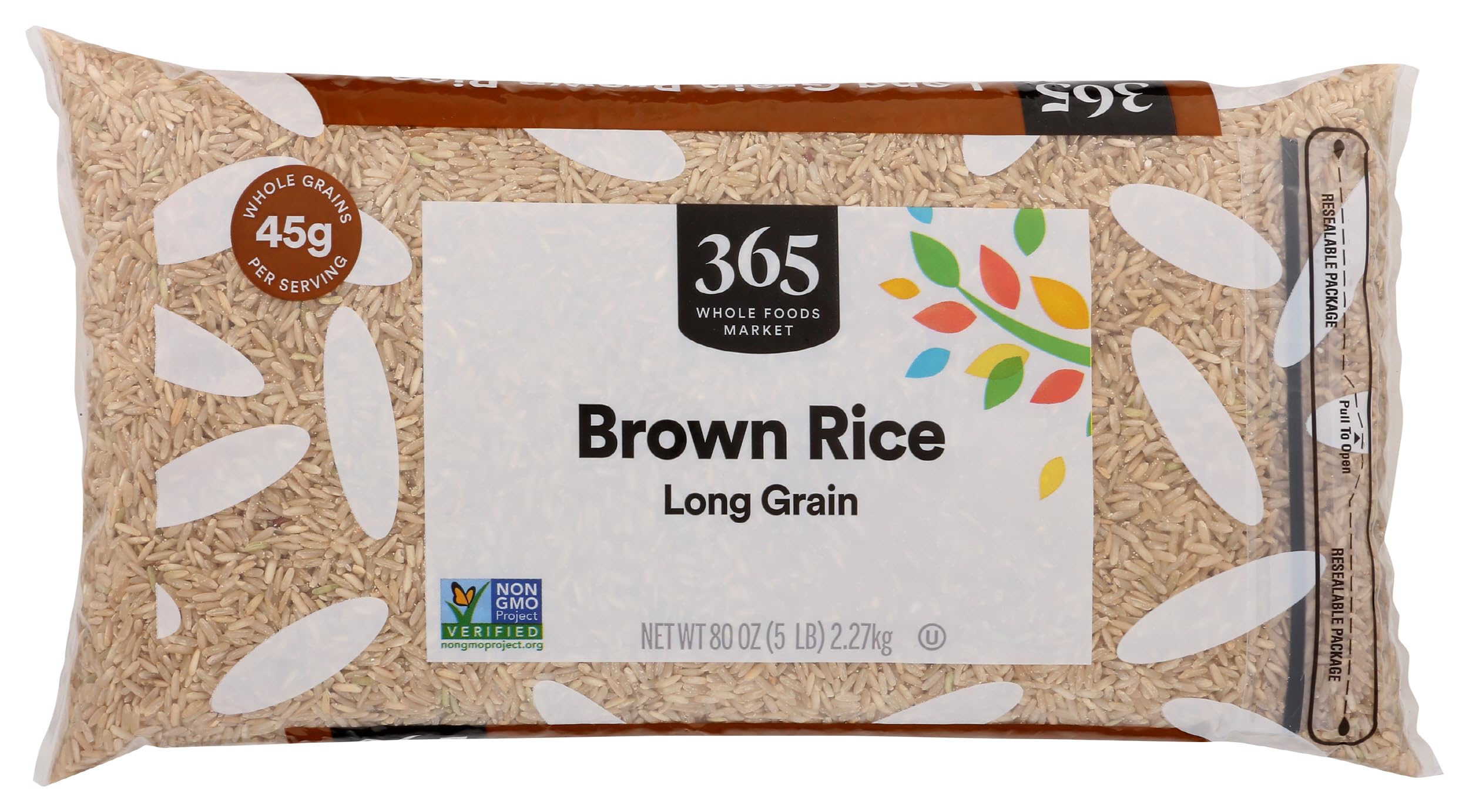 365 by Whole Foods Market Long Grain Brown Rice, 80 Ounce