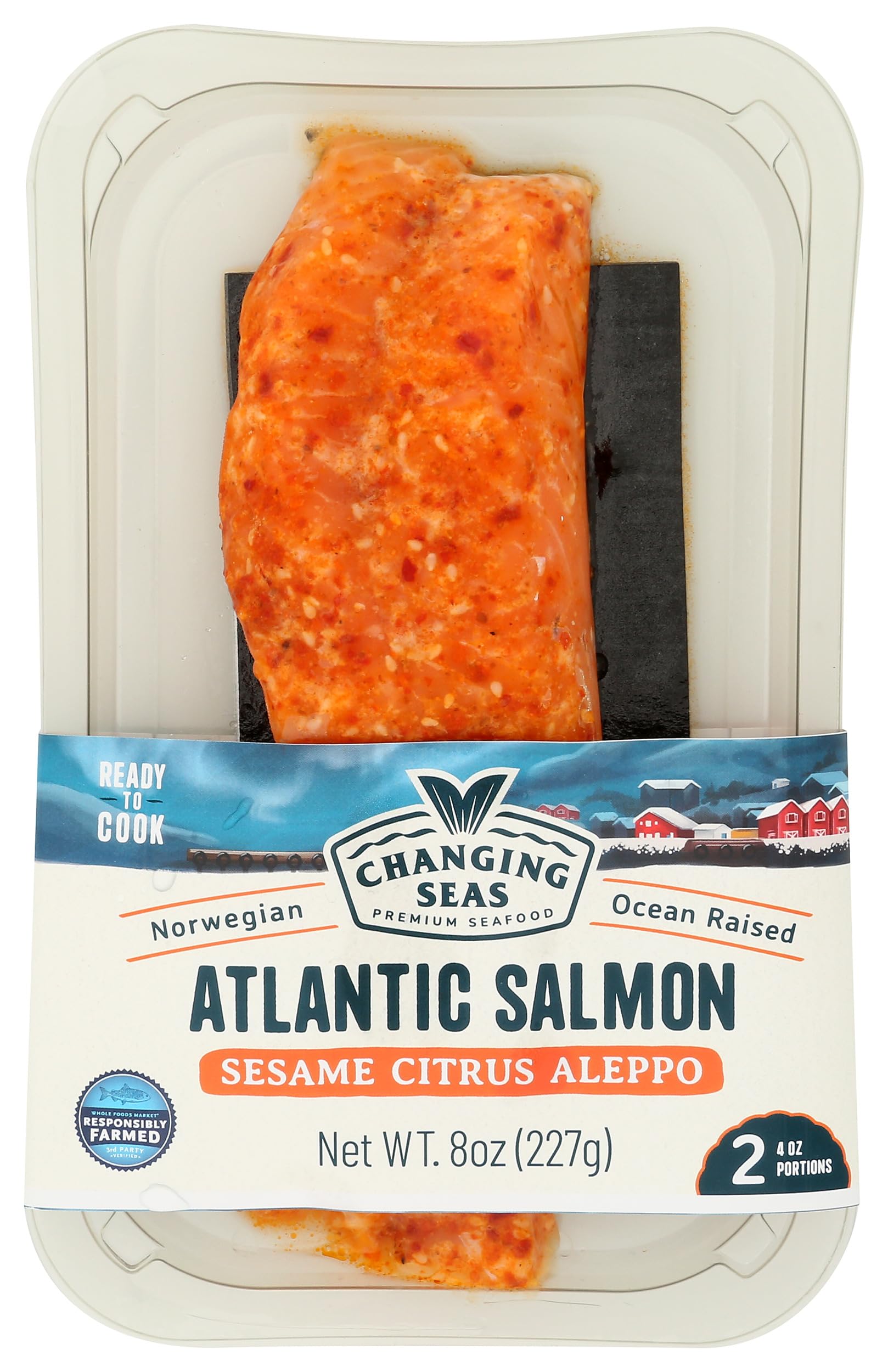 Salmon Atlantic Fillet Citrus Aleppo Previosuly Frozen, 8 Ounce