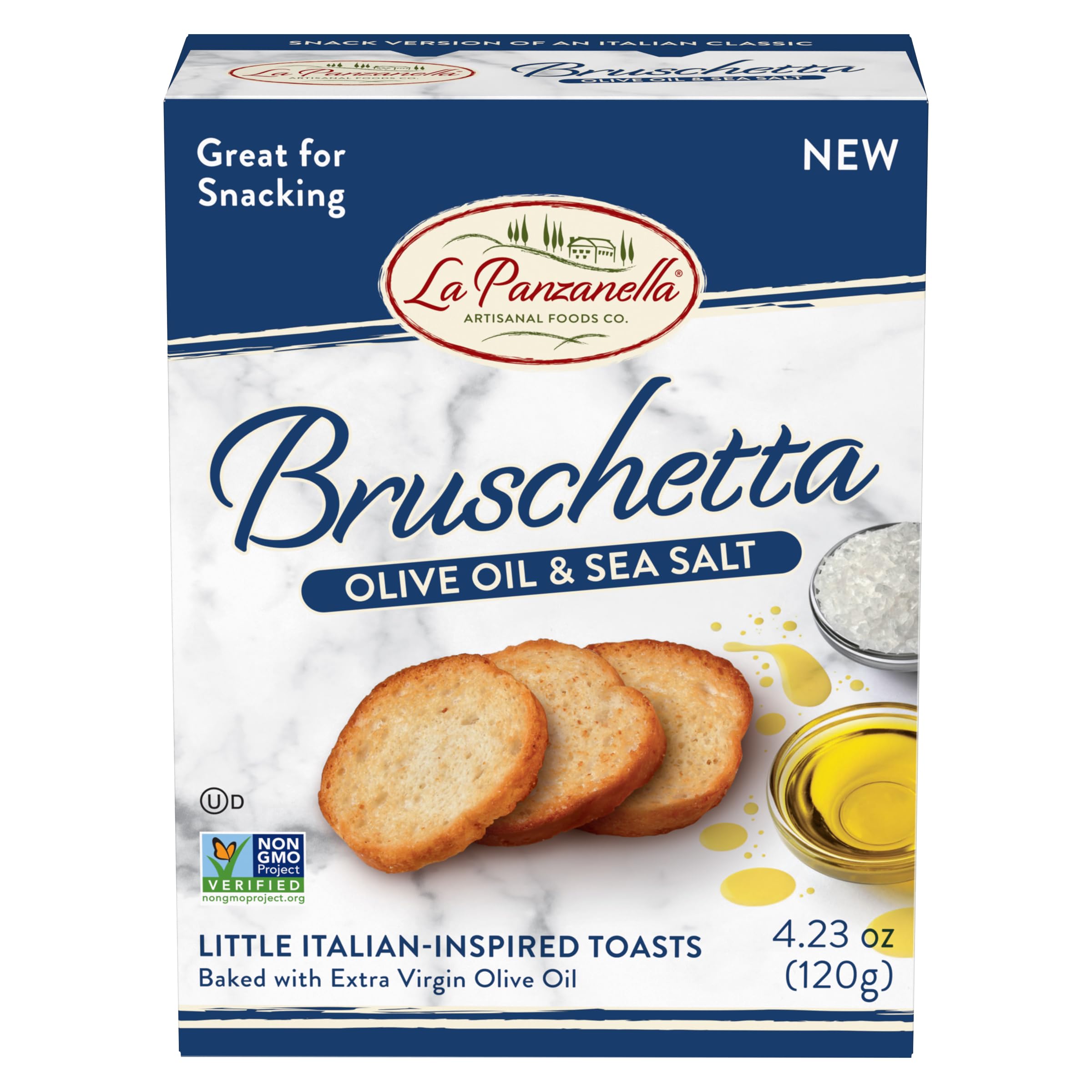 Crackers Olive Oil And Sea Salt Bruschetta, 4.23 Ounce