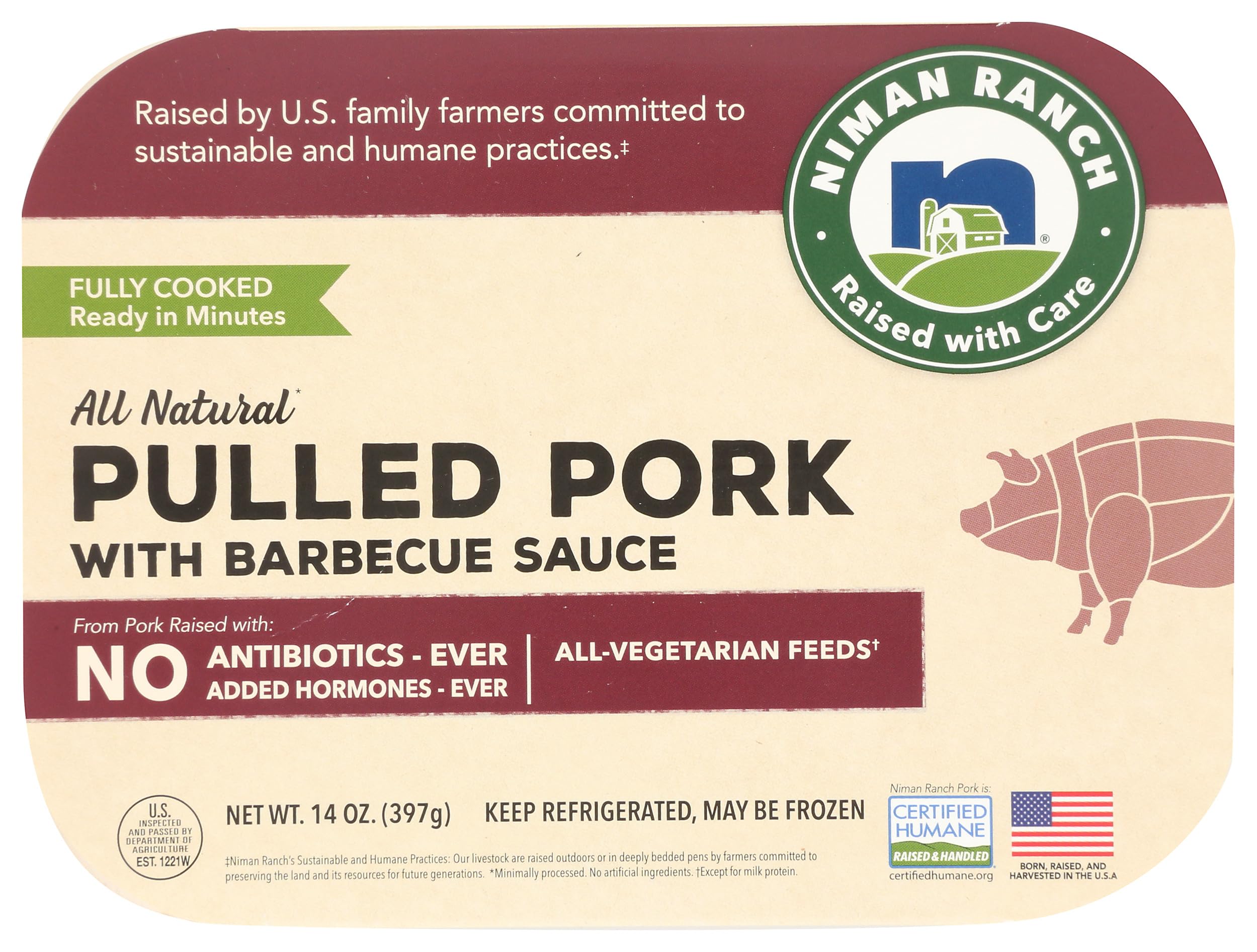 Pork Pulled Cooked Barbecue Sauce, 14 Ounce