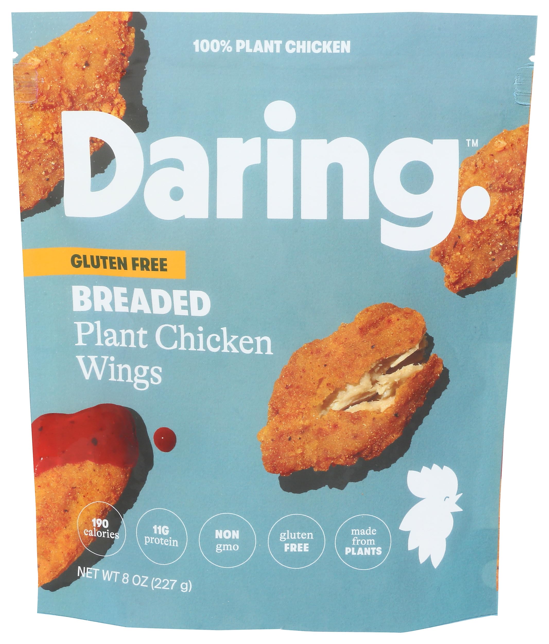Daring Foods, Frozen, Original Breaded Plant Based Chicken Pieces, 8 Ounce