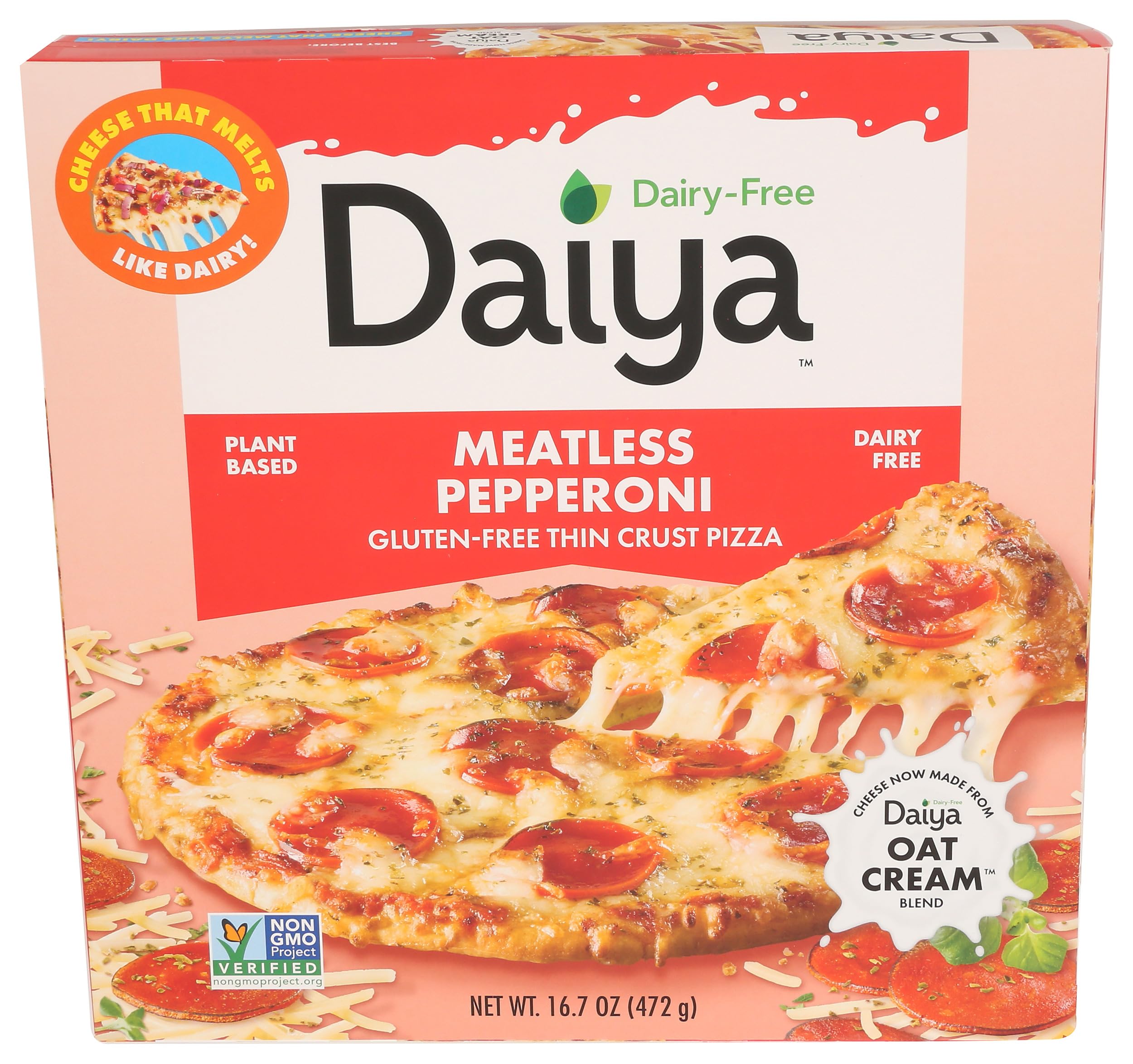 Frozen, Dairy Free Gluten Free Meatless Pepperoni Vegan Pizza, 16.7 Ounce