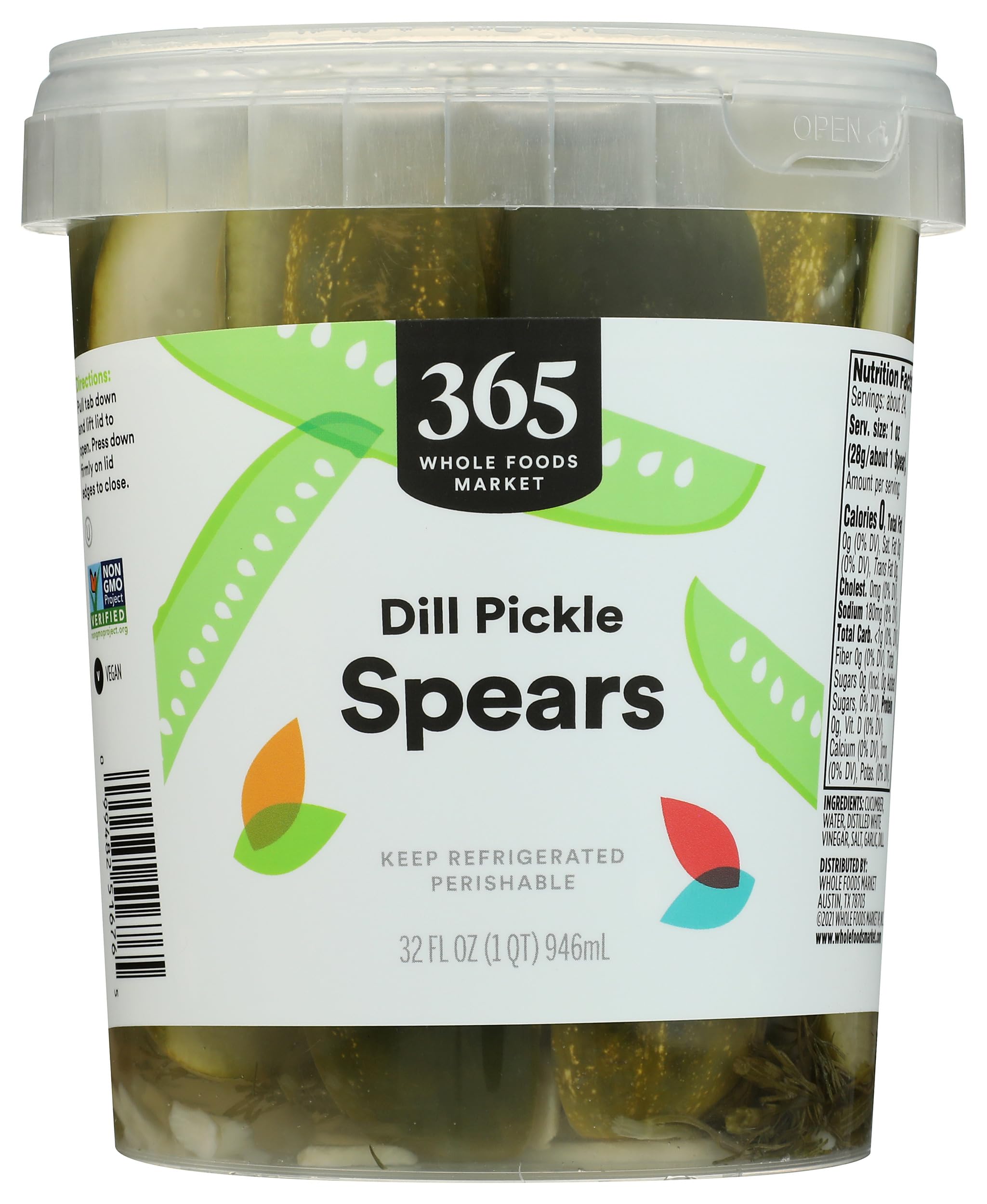 365 by Whole Foods Market Dill Pickle Spears, 32 FZ