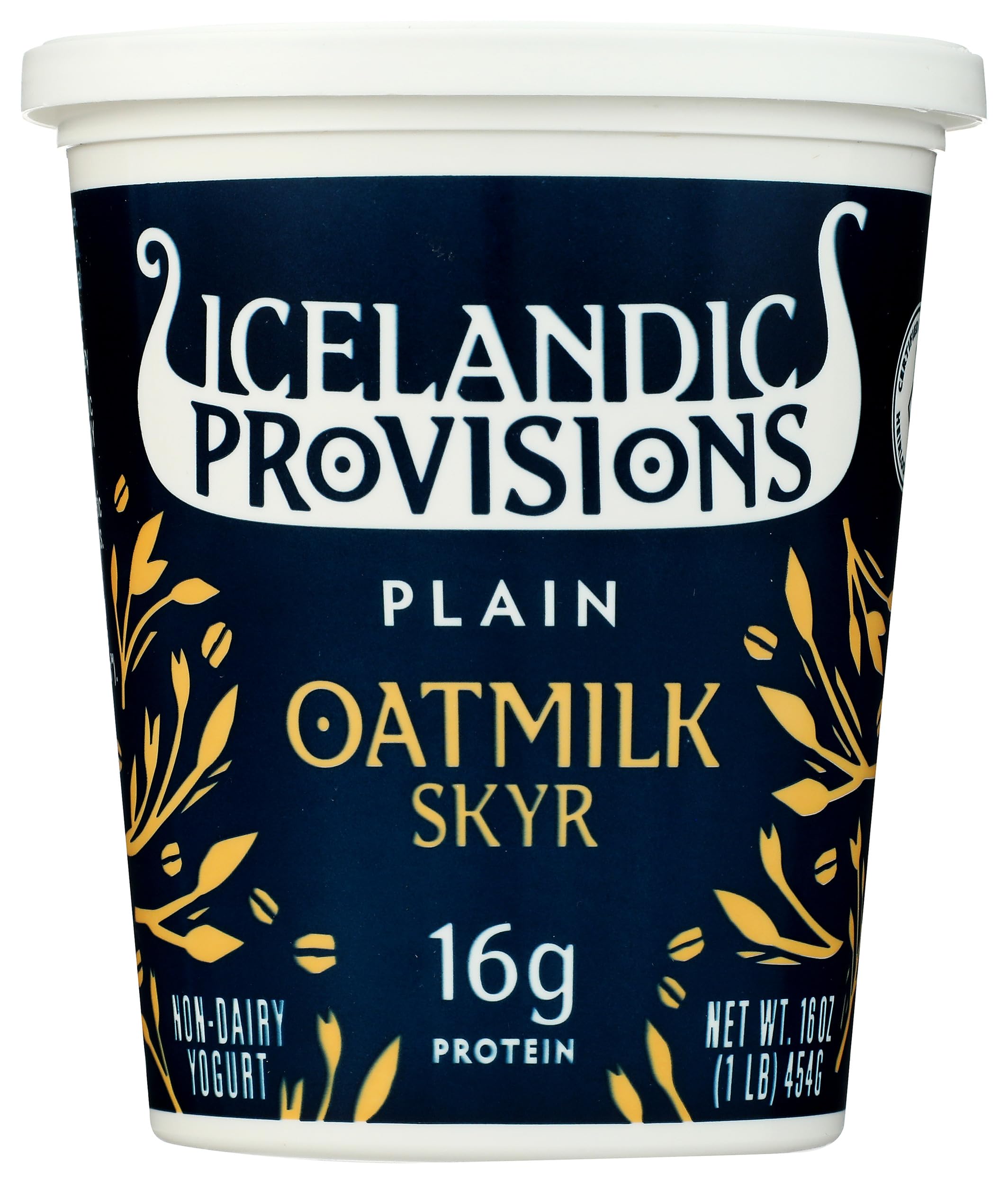 Icelandic Provisions Yogurt Skyr Oat Plain, 16 Ounce