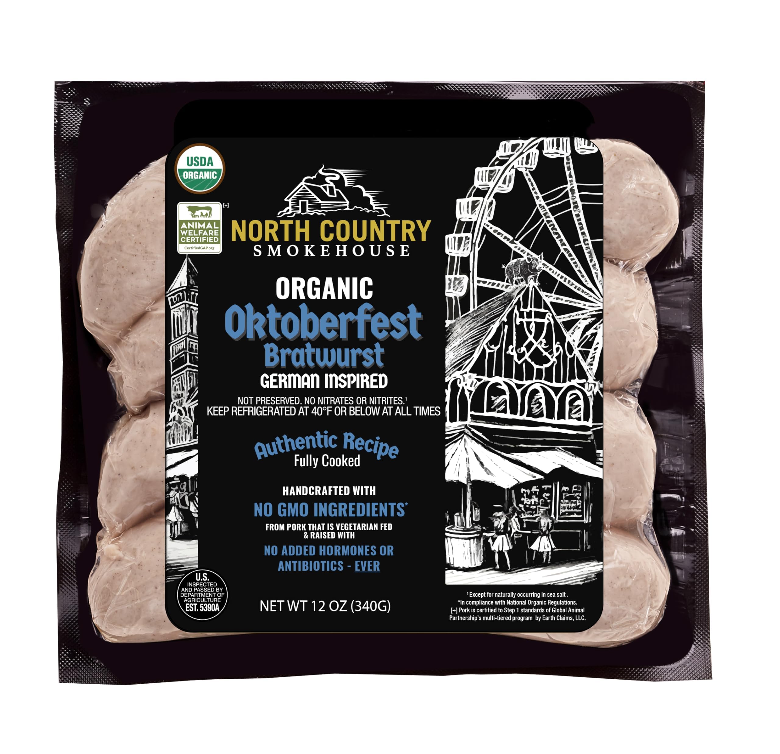 North Country Smokehouse Organic Oktoberfest Sausage, 12 OZ