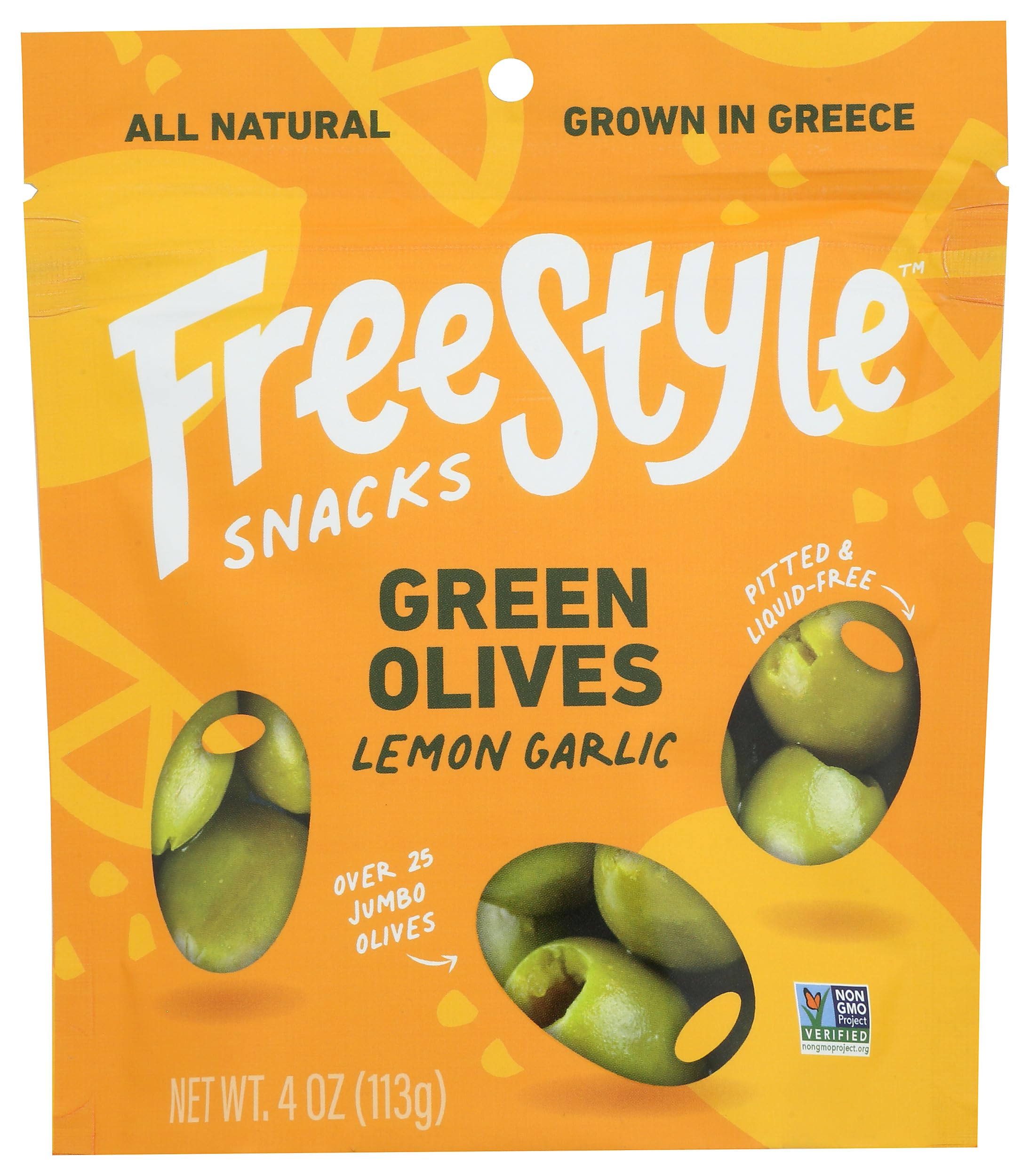Olives Green Lemon Garlic, 4 Ounce