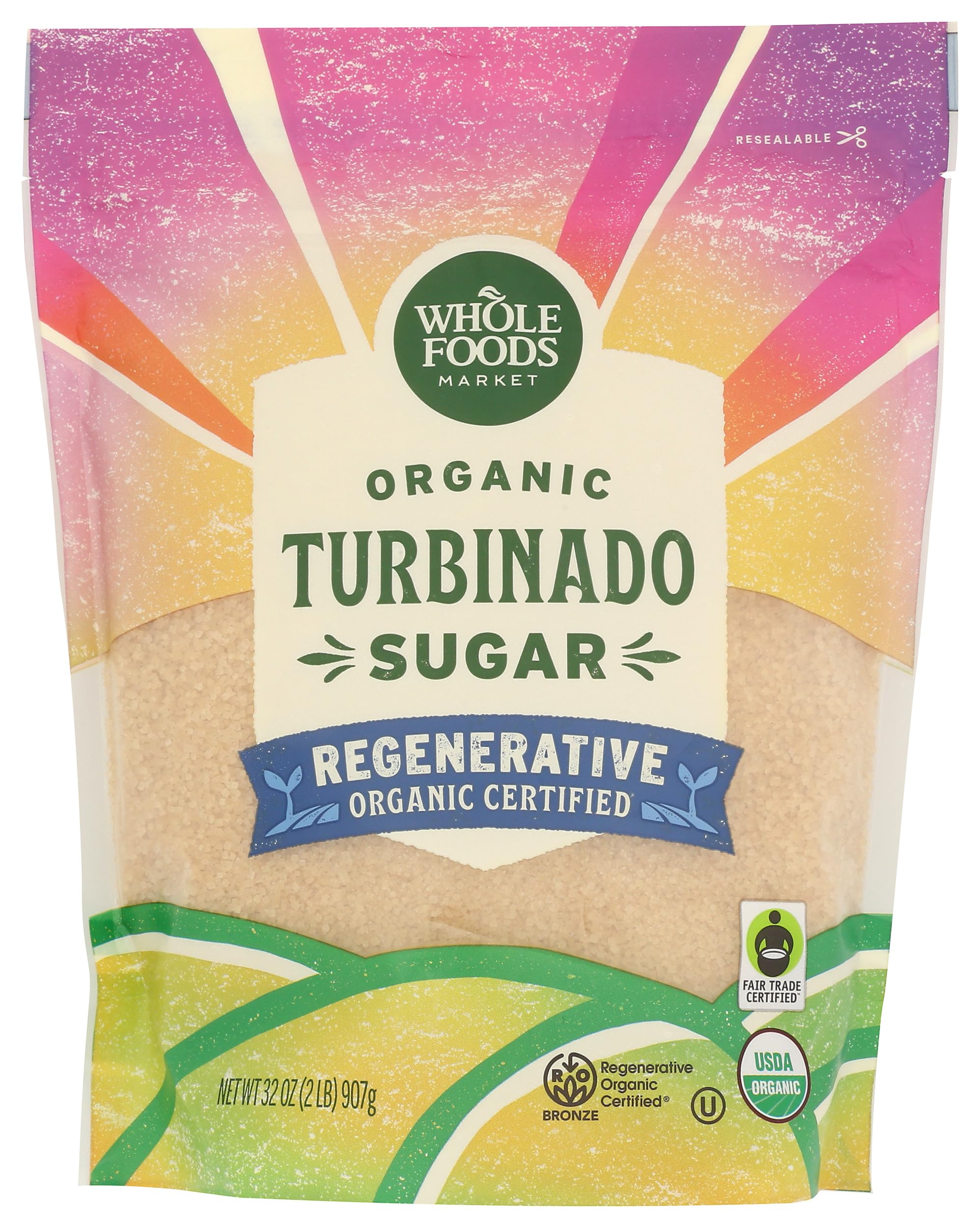 Organic Turbinado Sugar, 32 Ounce