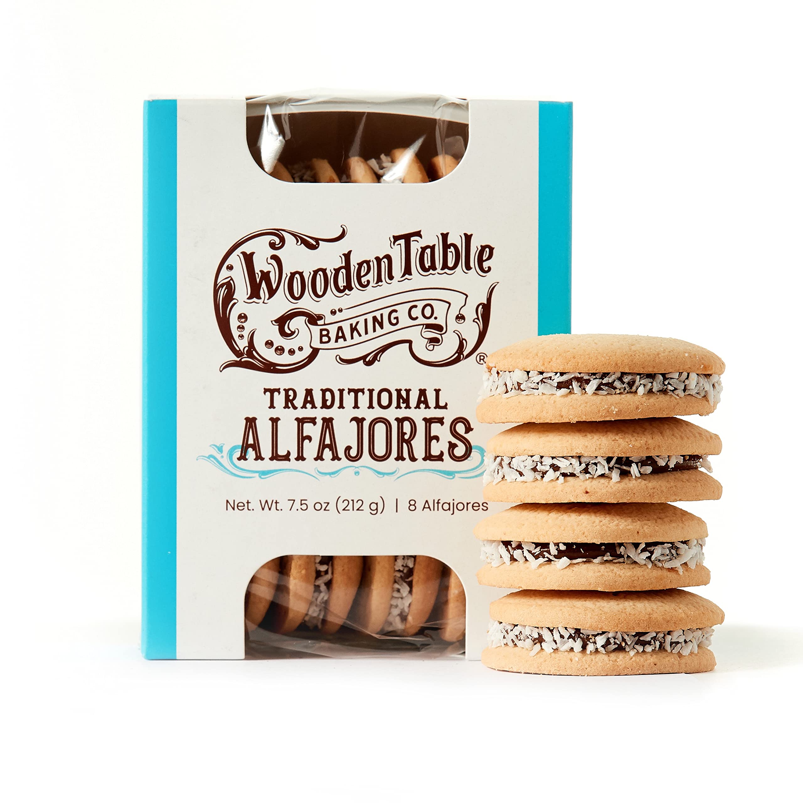 Wooden Table Baking, Cookies Alfajores Traditional Tub, 10 Ounce