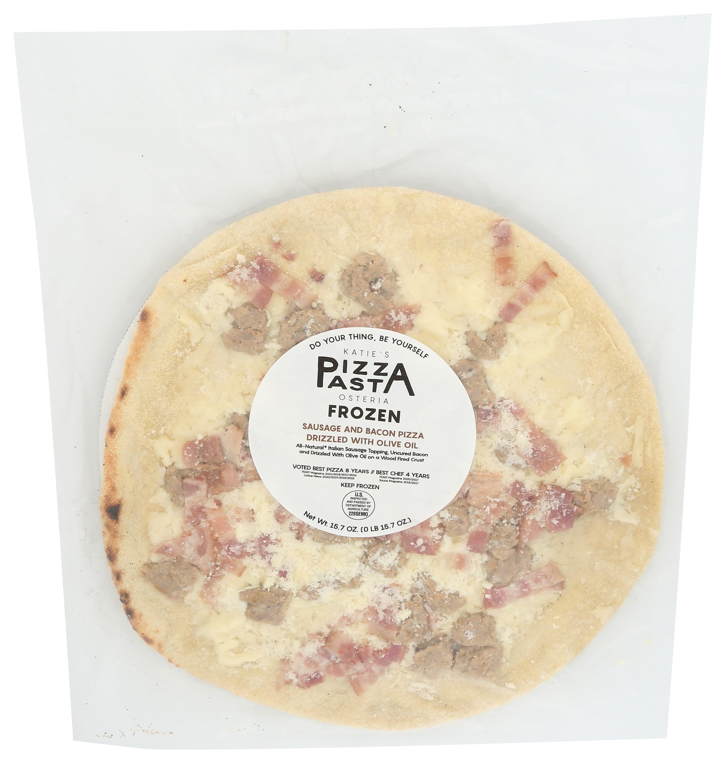 Katie's Pizza And Pasta, Pizza Sausage Mushroom Bacon, 18.7 Ounce
