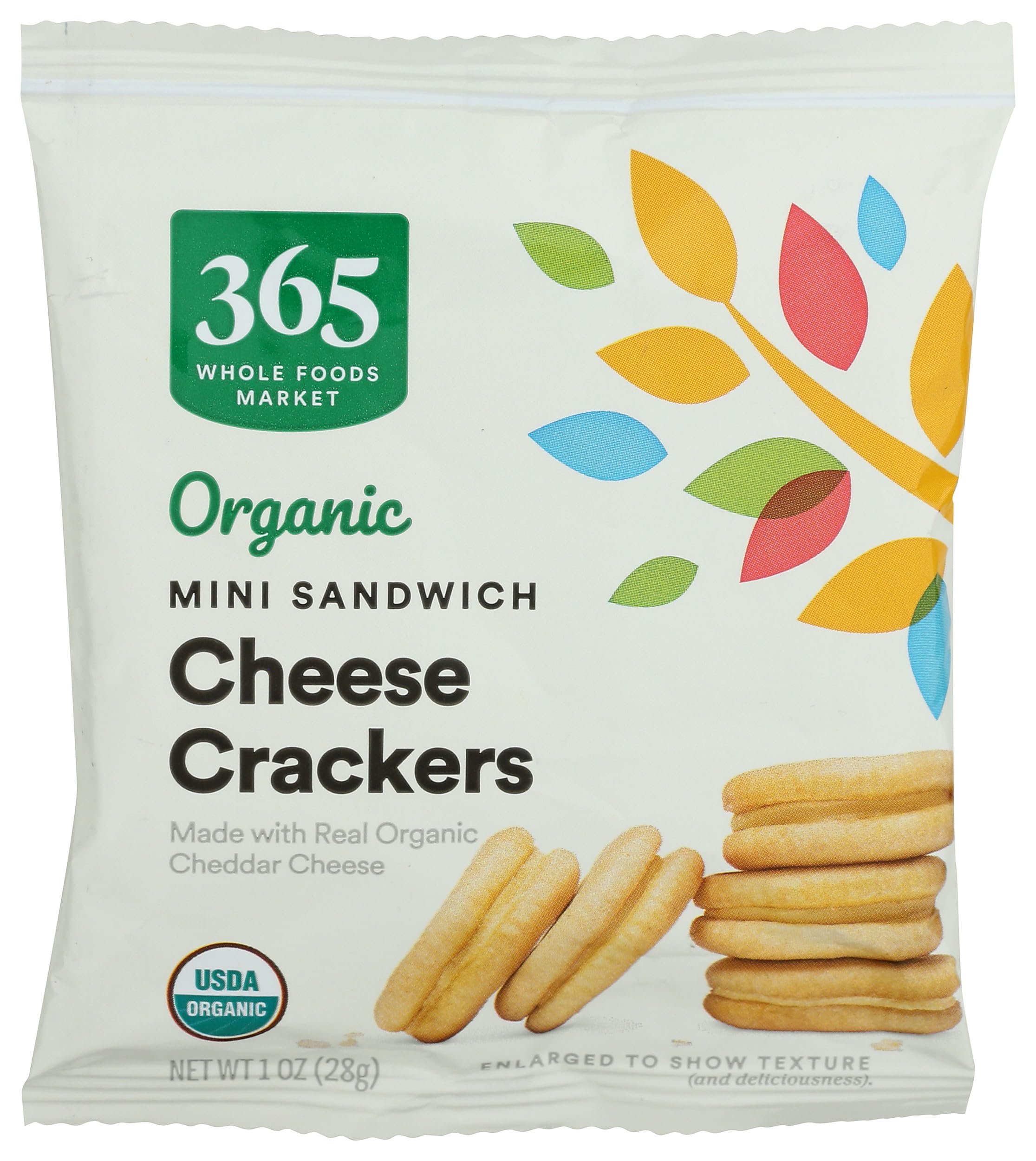 365 by Whole Foods Market Organic Mini Cheese Sandwich Crackers individual bag, 1 OZ