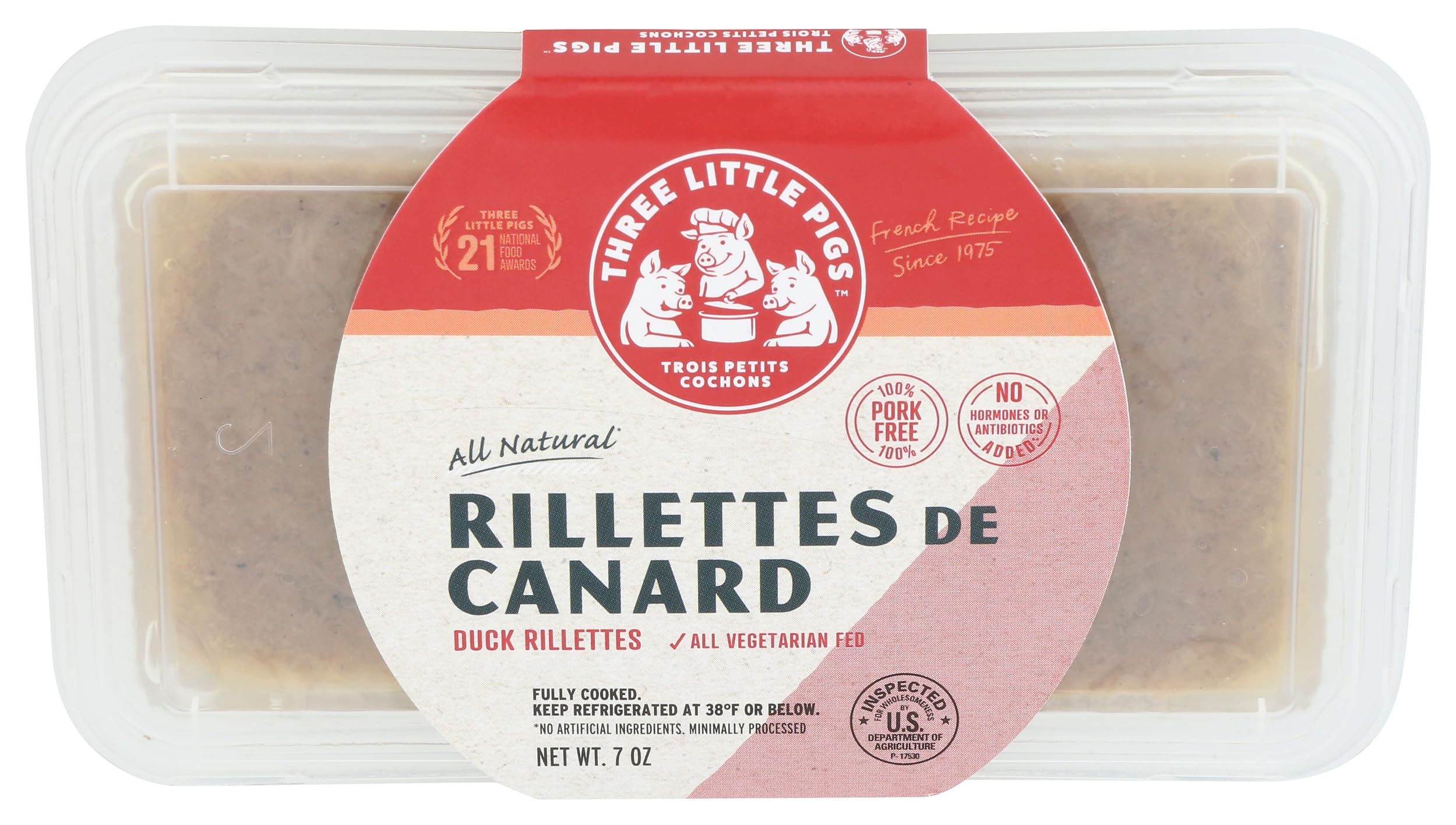 Les Trois Petits Cochons Duck Rillettes, 7 OZ
