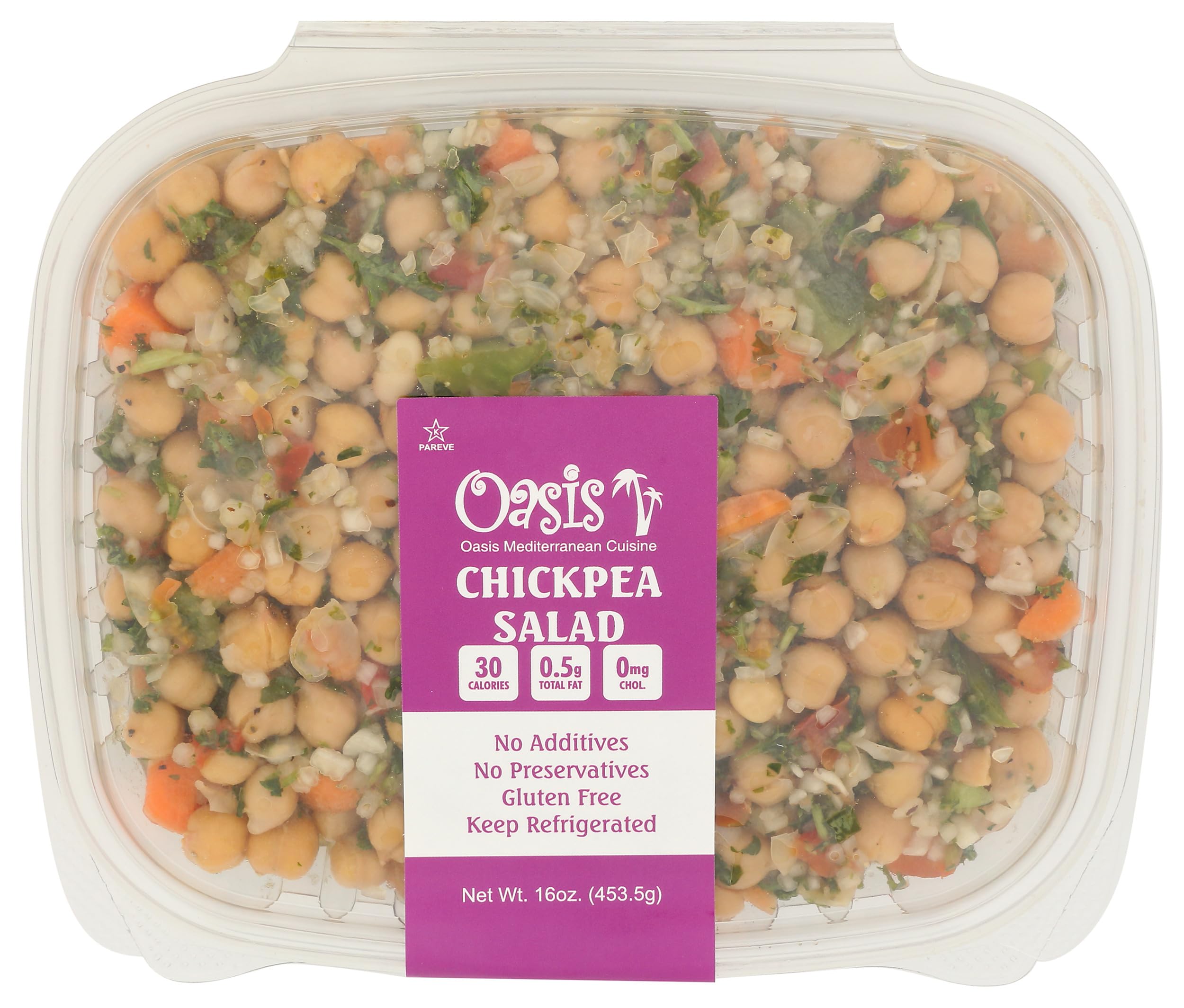 Oasis Foods Chick Pea Salad 16 Oz, 16 Oz
