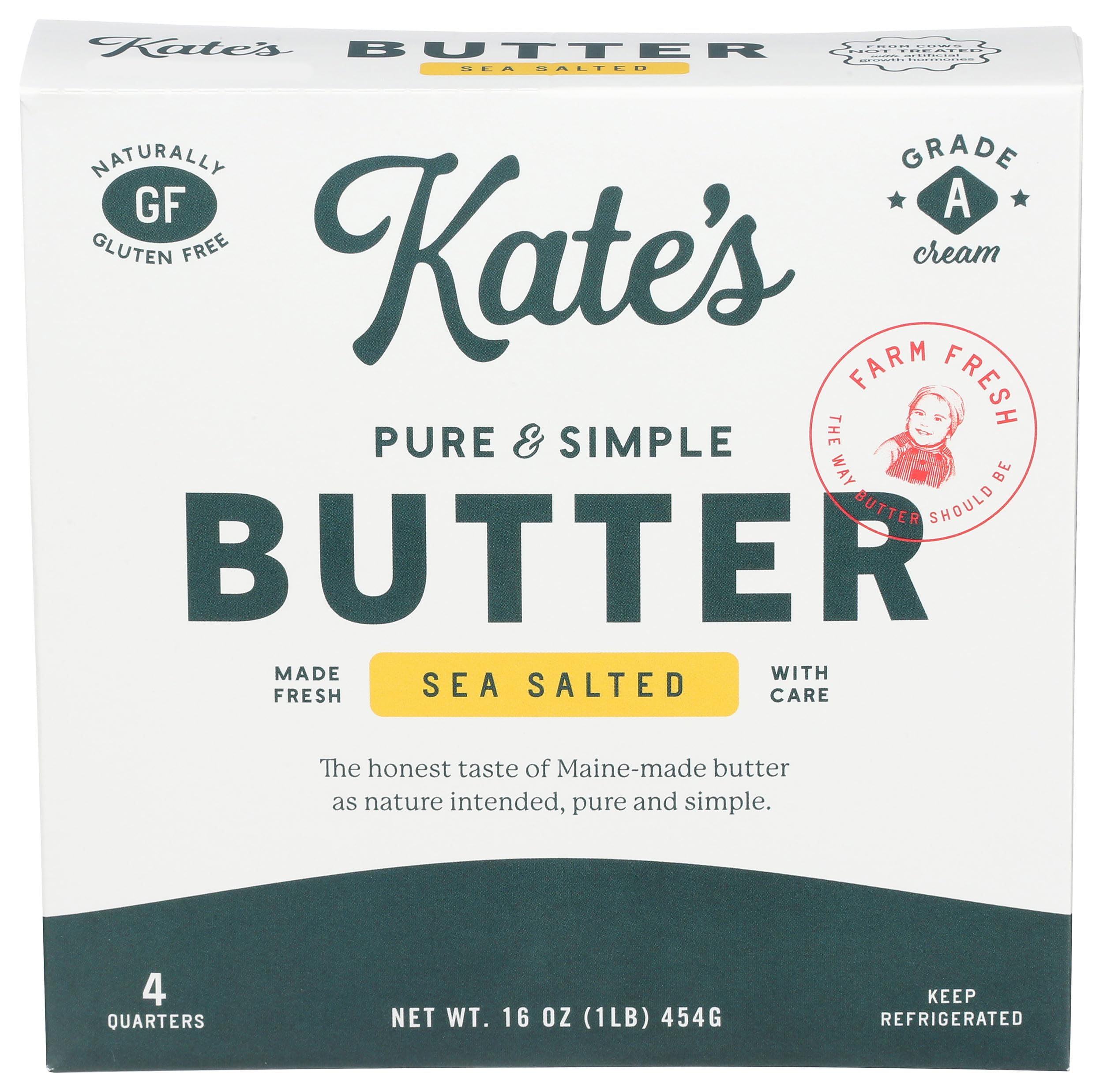 Kates Butter Butter Homemade Salted, 16 Ounce