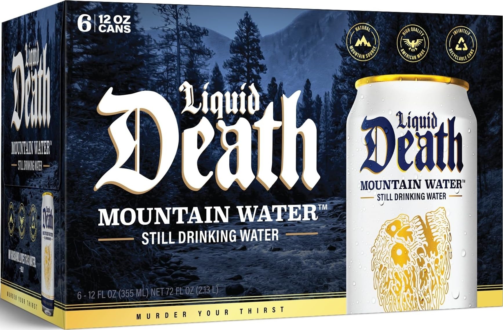 Liquid Death Still Mountain Water 6pk, 12 FZ