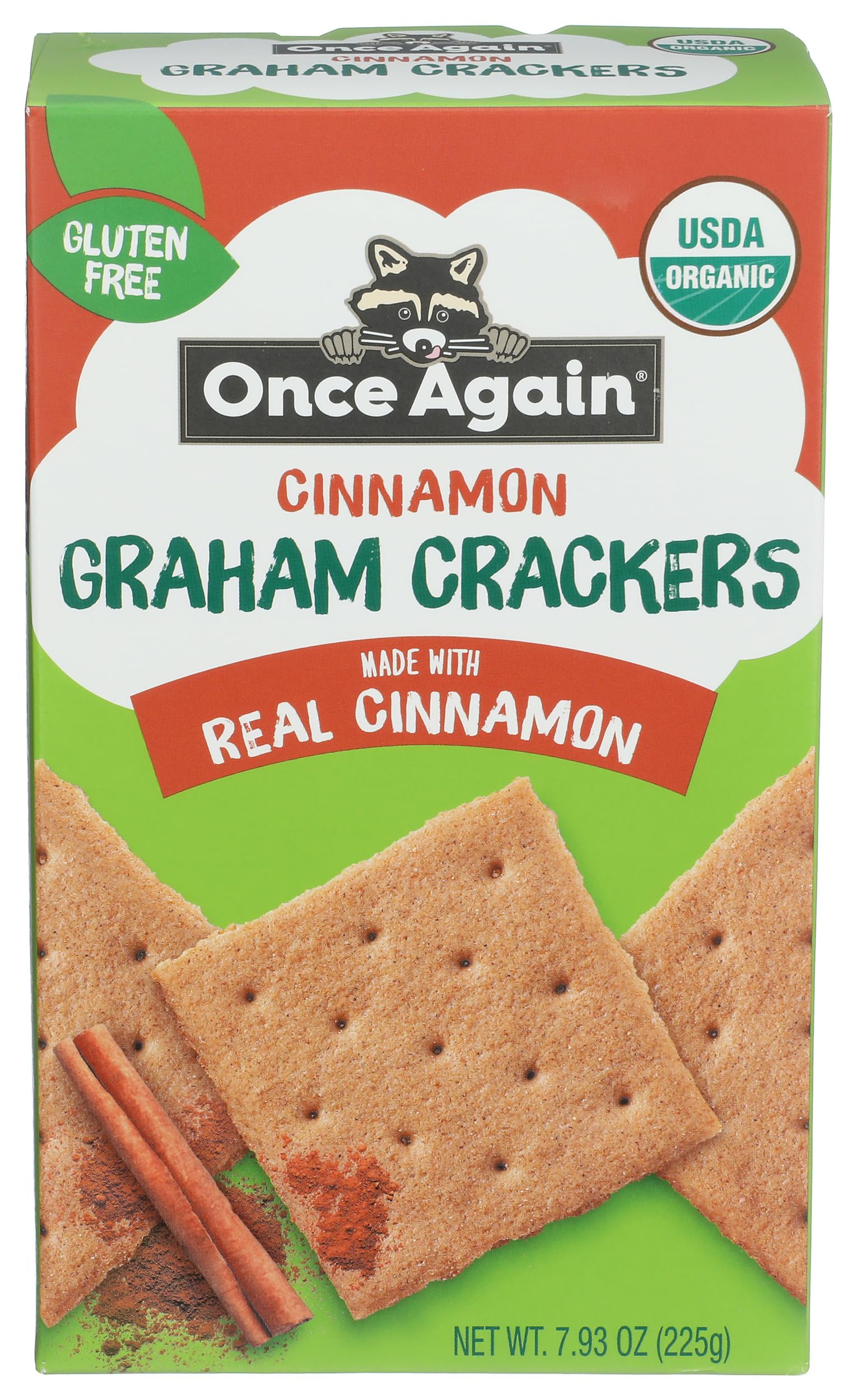 Crackers Graham Cinnamon Organic, 7.93 Ounce