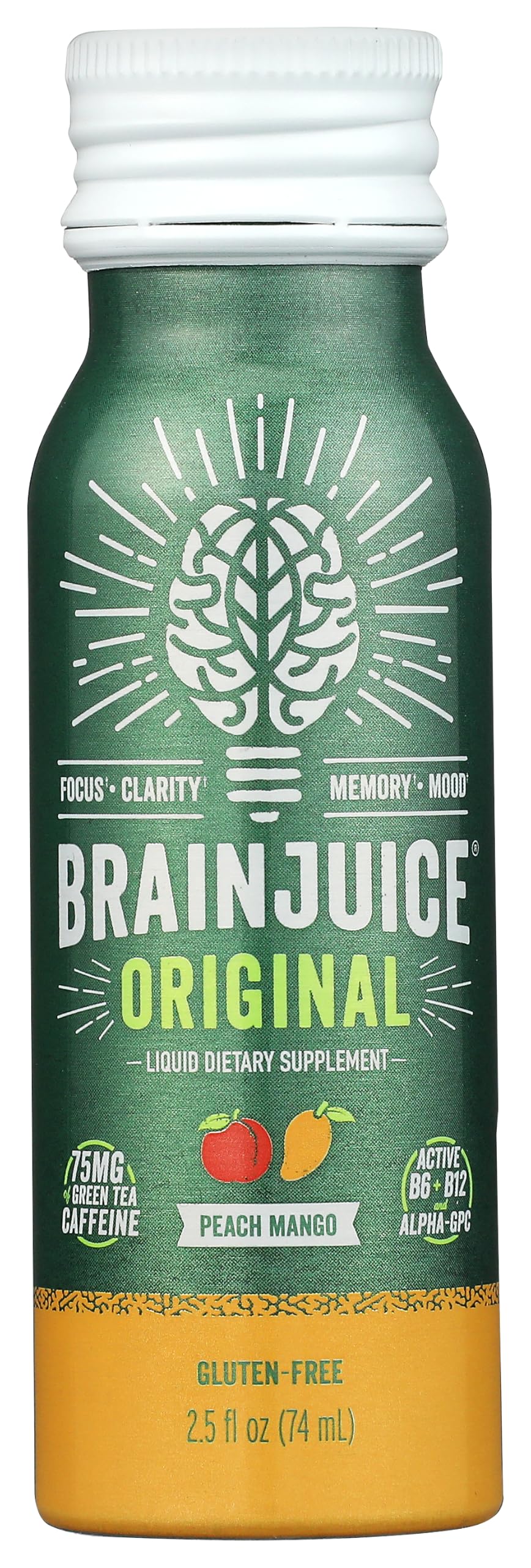 Brainjuice Peach Mango Brain Juice Shot, 2.5 FZ