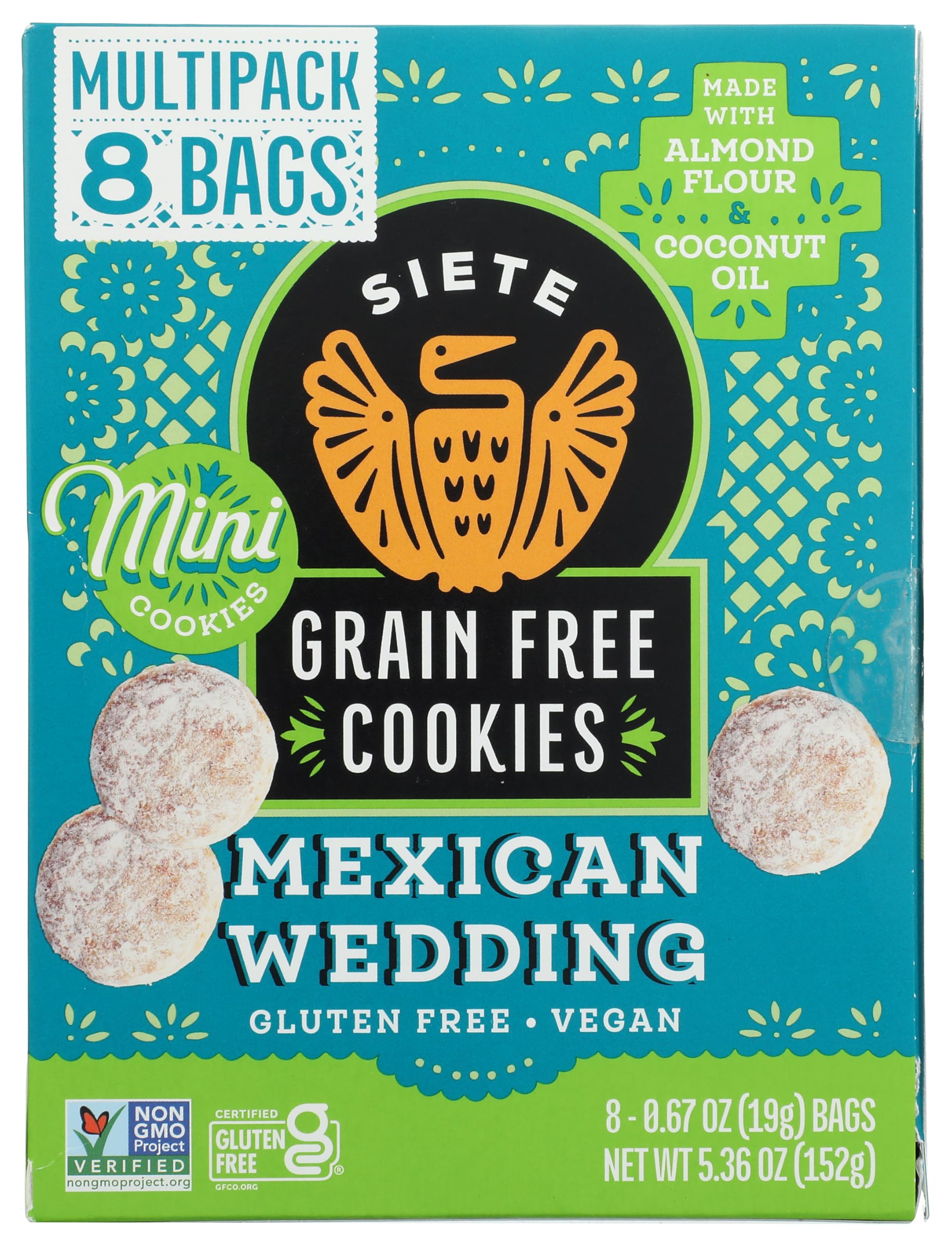 Siete Family Foods, Cookies Multipack Mini Mexican Wedding, 5.36 Ounce