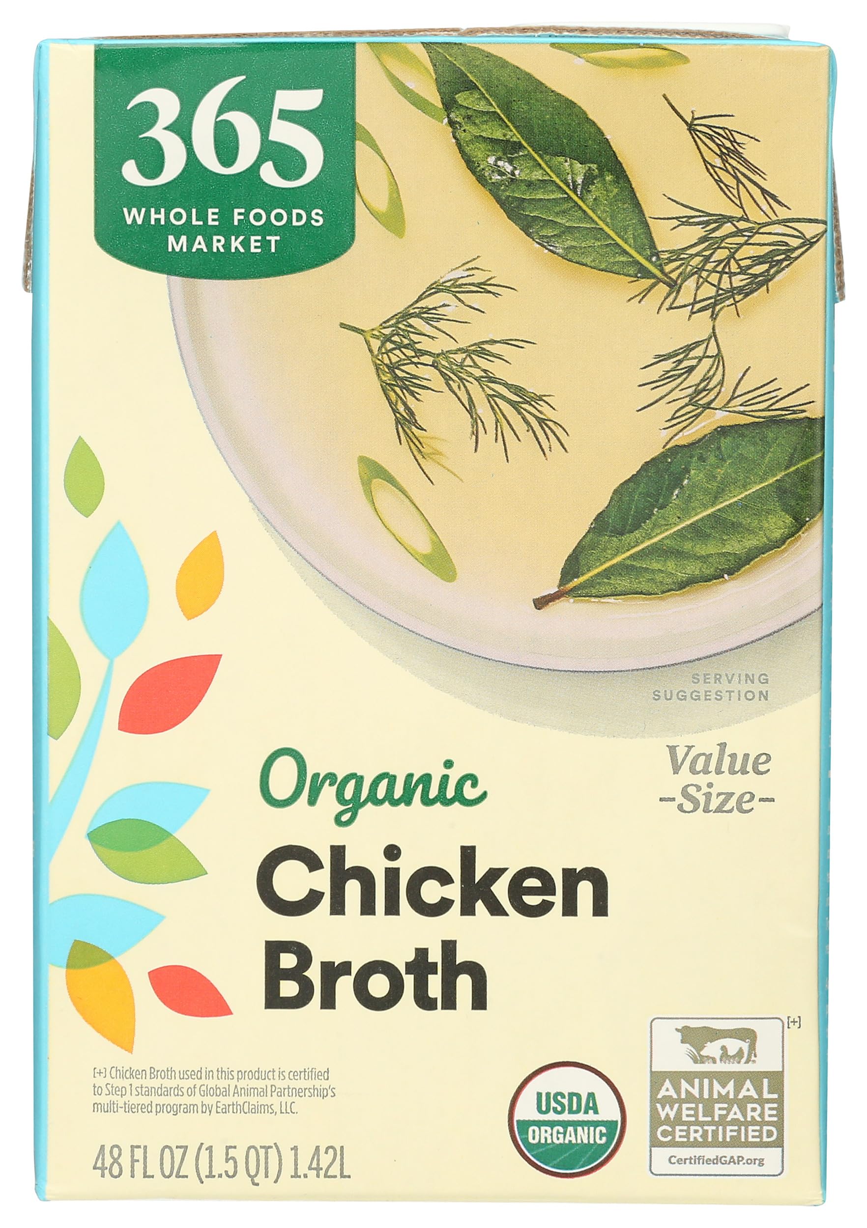 365 by Whole Foods Market Organic Chicken Broth, 48 Fl Oz