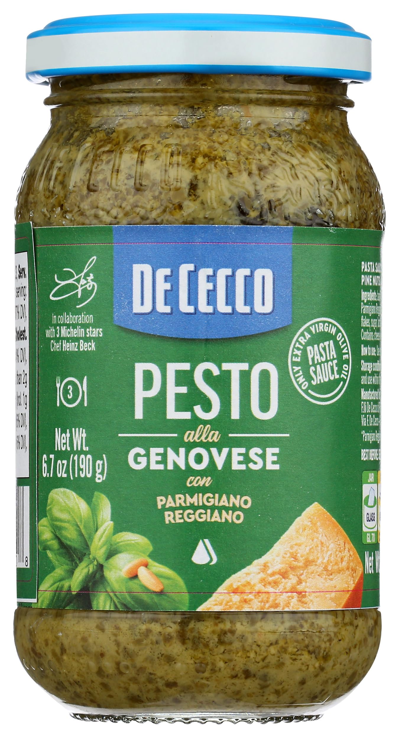 De Cecco Pasta, Pesto Sauce Genovese, 6.7 Ounce