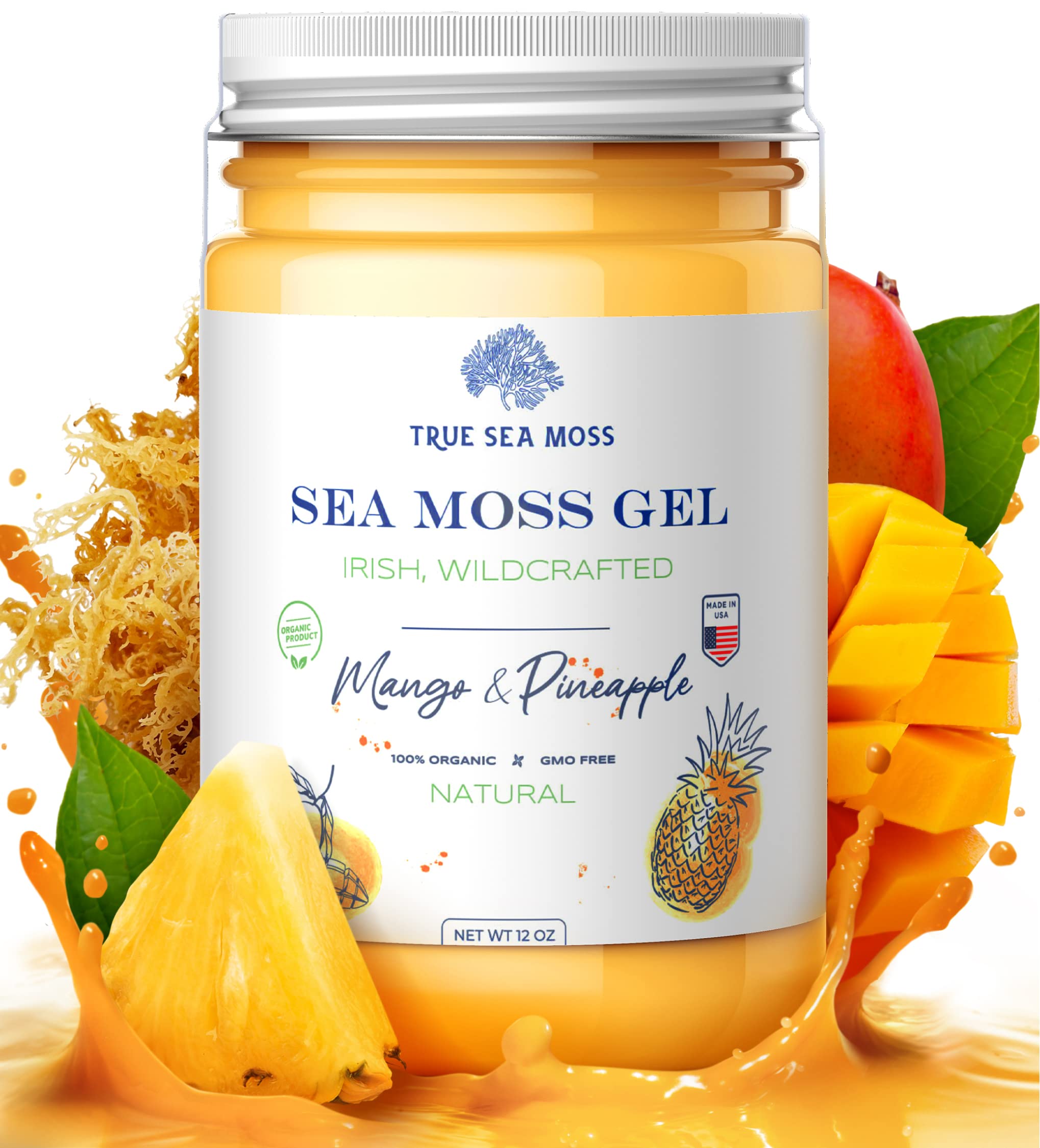 TrueSeaMoss Wildcrafted Irish Sea Moss Gel – All 7 Flavors, 12 ounce