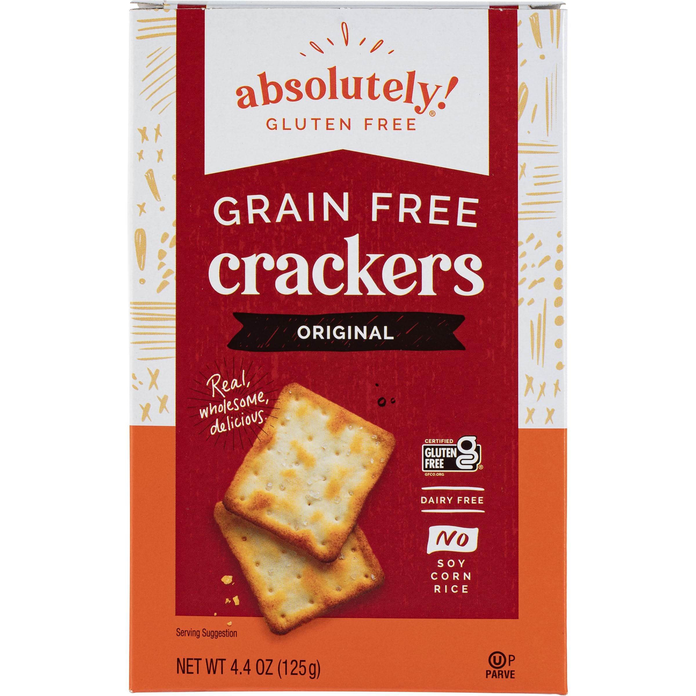 Absolutely Gluten Free Crackers, Original 4.4-Ounce