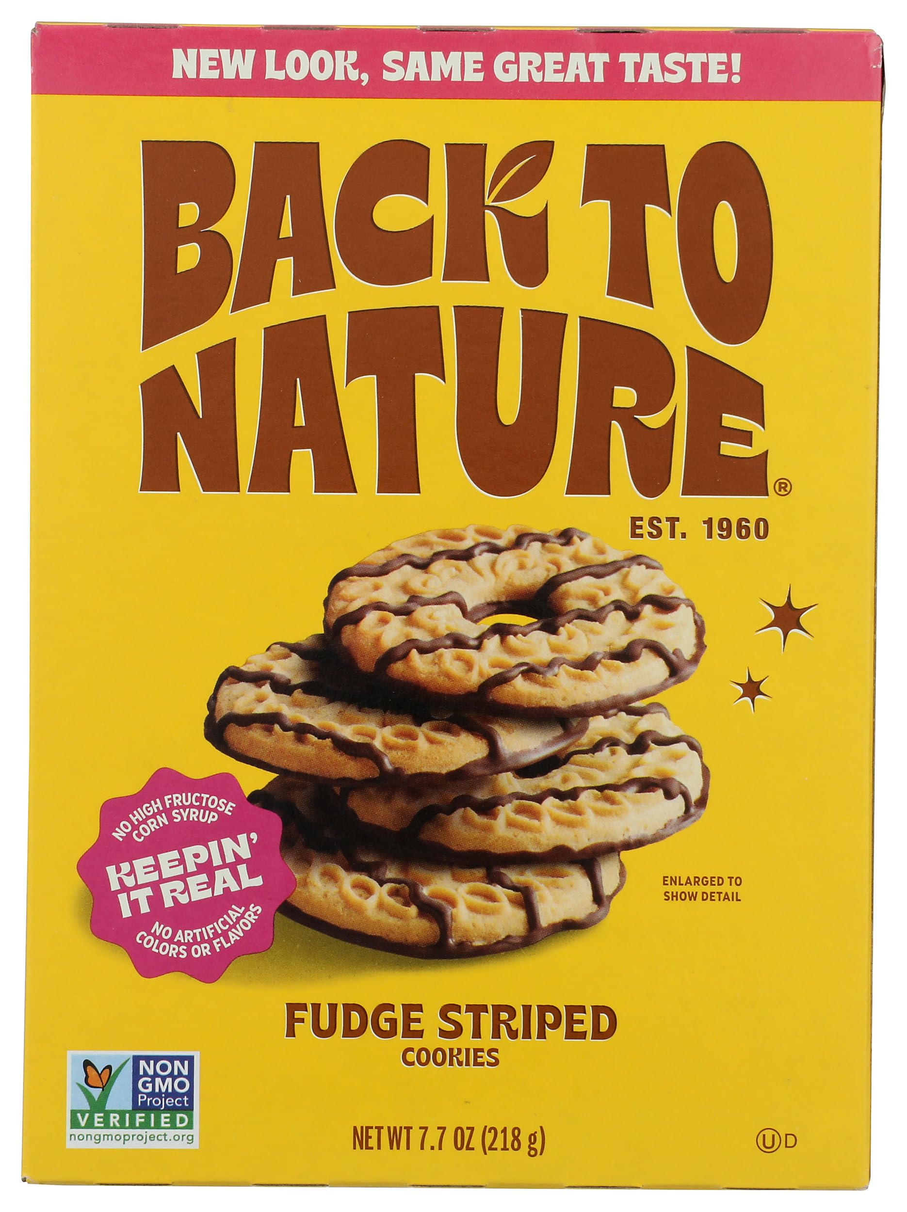 Back To Nature, Cookies Fuge Striped, 7.7 Ounce