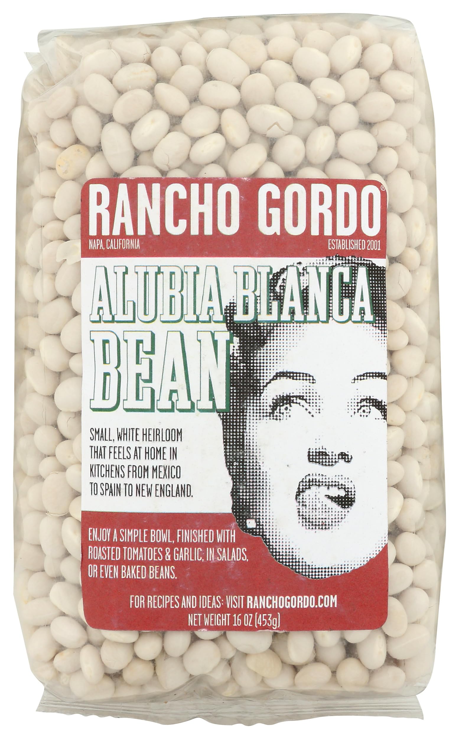 Rancho Gordo Alubia Blanca Beans, 16 OZ