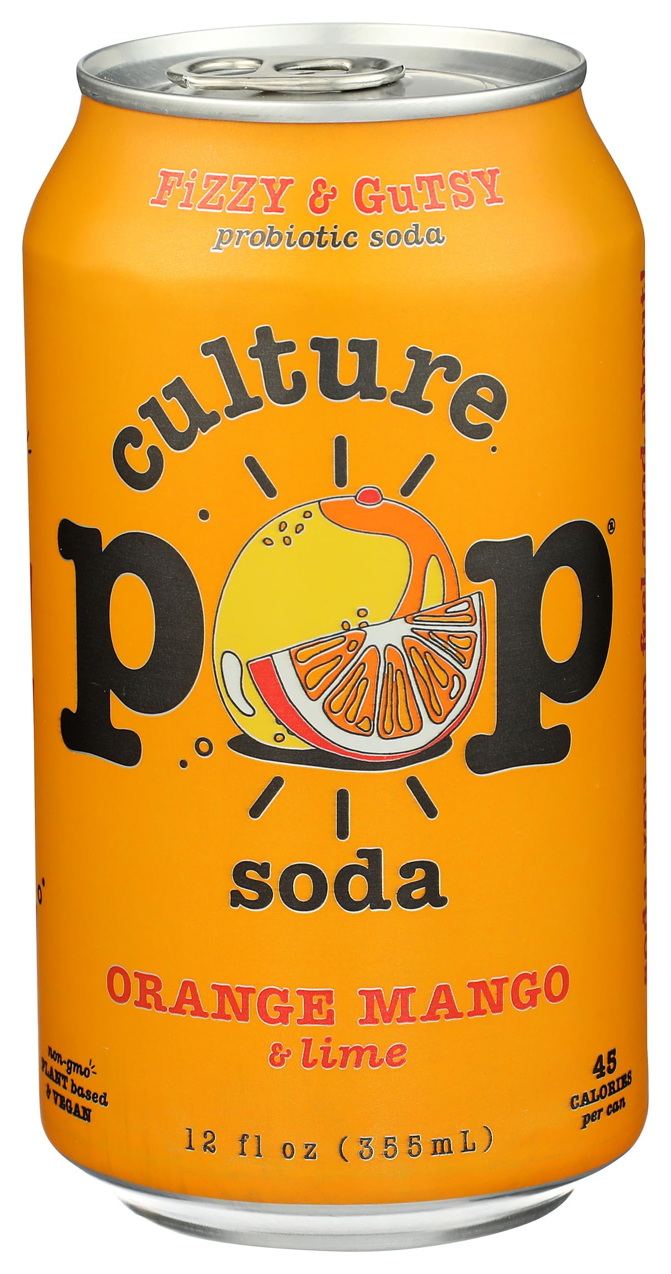 Culture Pop Soda Orange Mango & Lime Probiotic Soda, 12 FZ