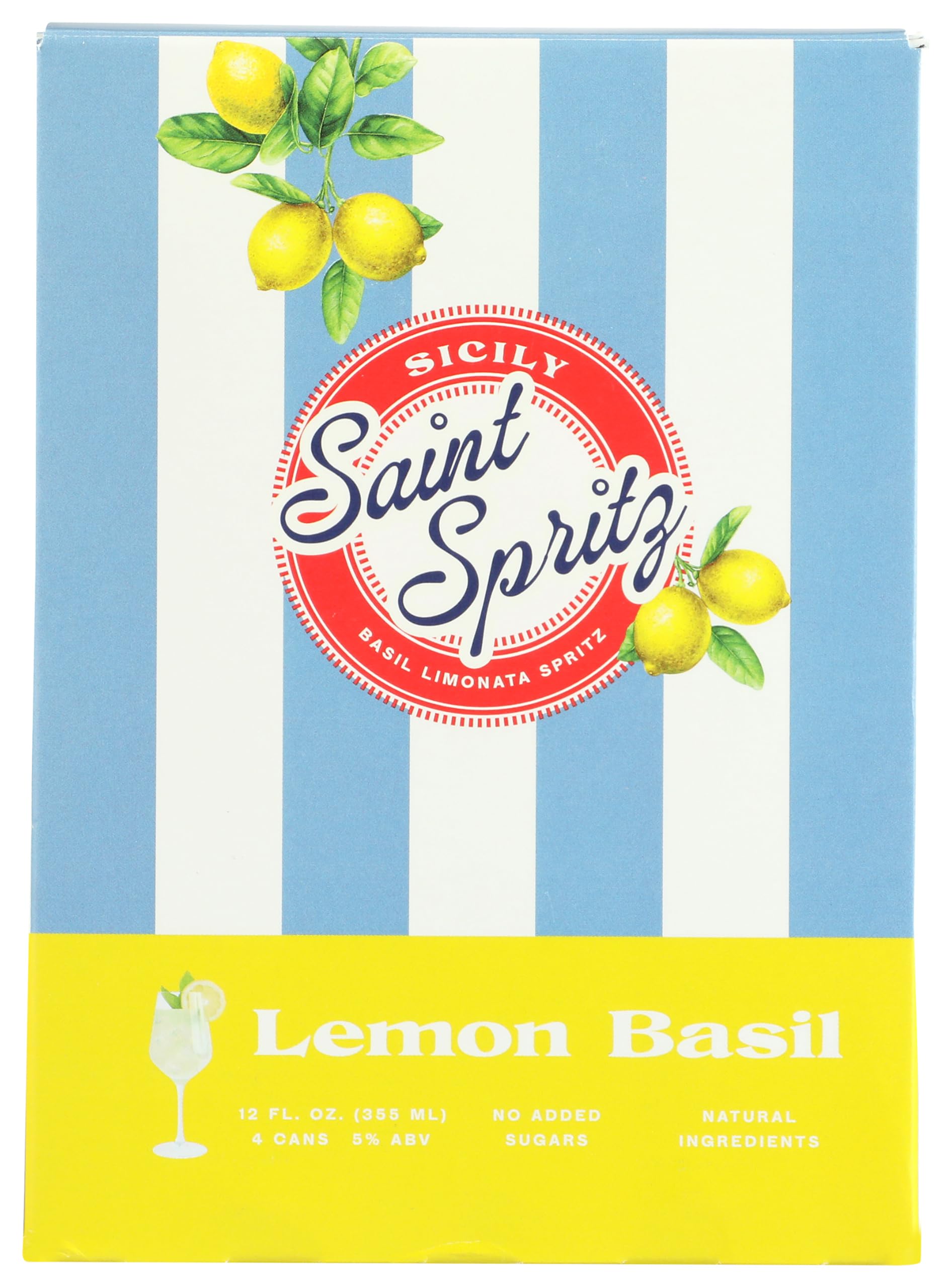 Saint Spritz Sicily Basil Limonata Spritz 4pk Cans, 355 ML