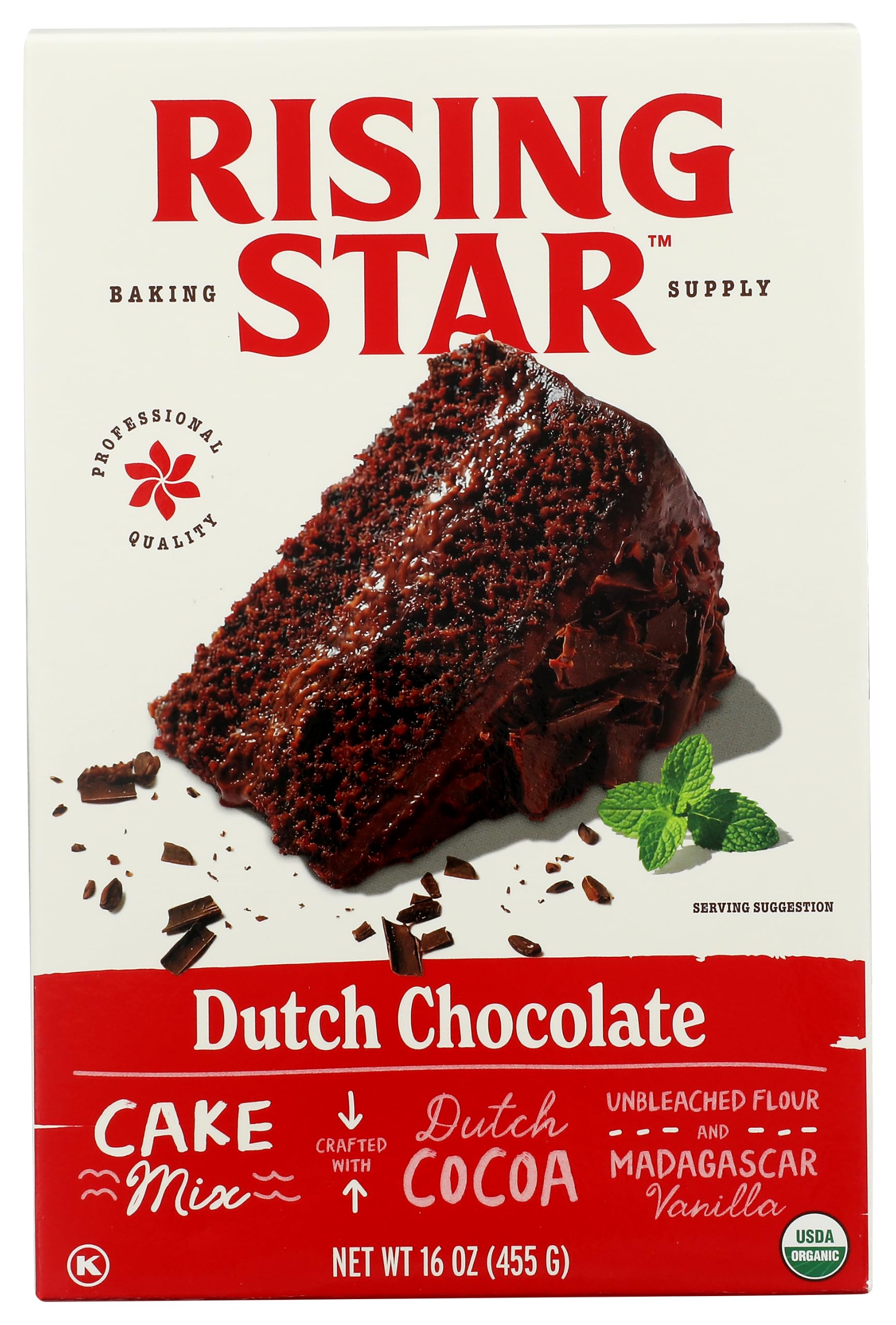 Rising Star Organic Dutch Chocolate Cake Mix, 16 OZ
