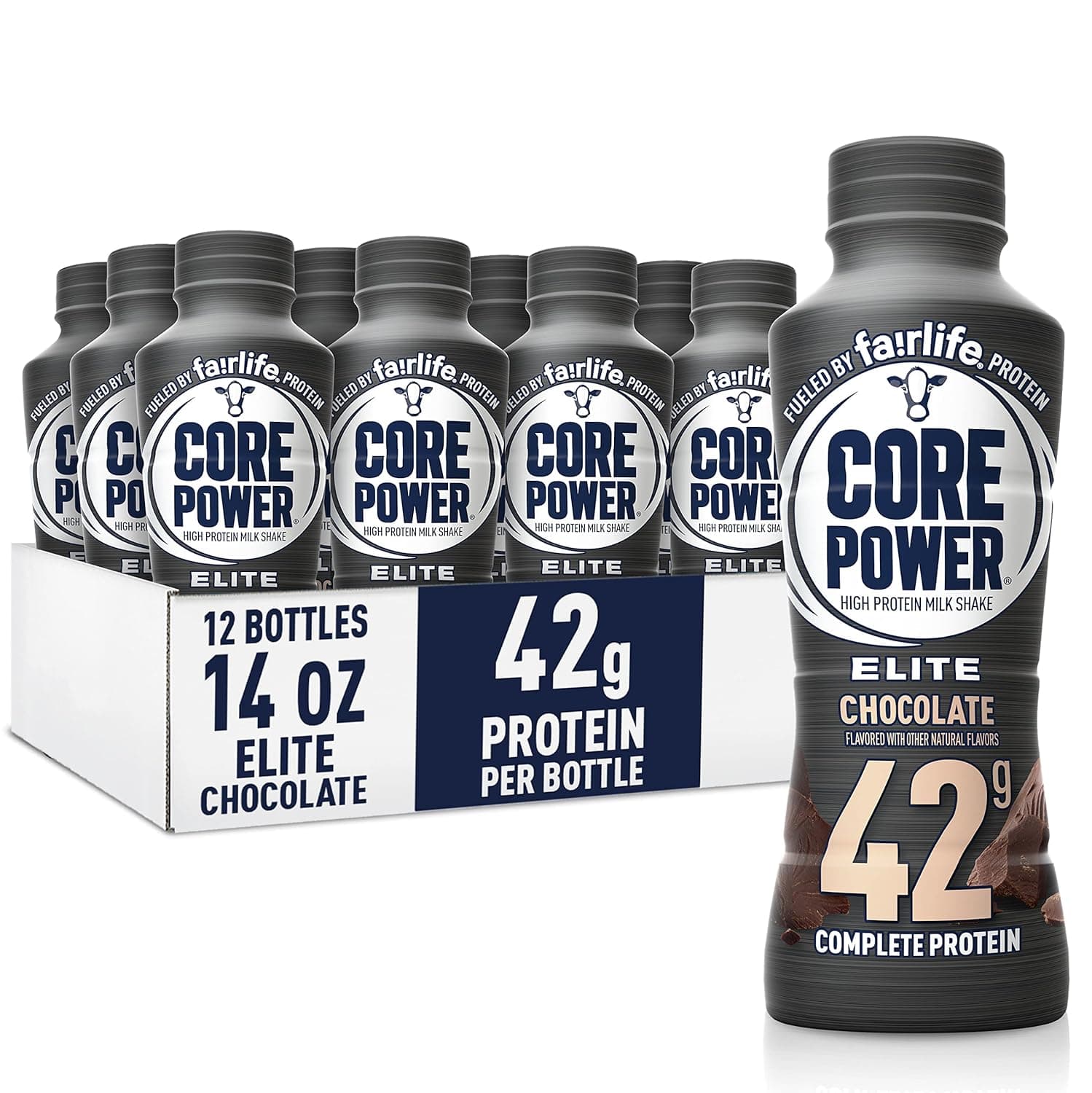 Core Power Elite Protein Shake (Chocolate), 42g Bottle, 14oz