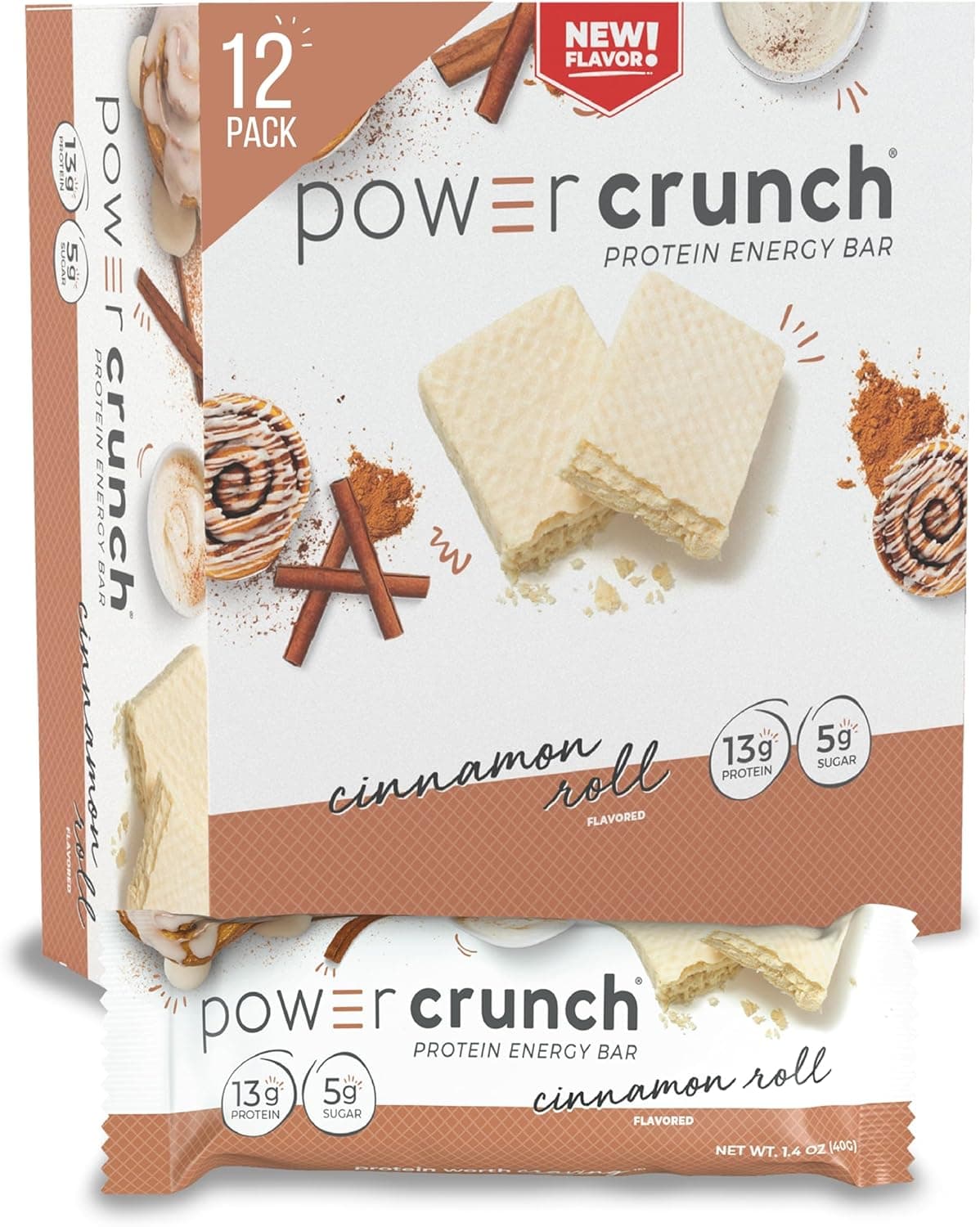 Power Crunch Protein Wafer Bars (Cinnamon Roll)