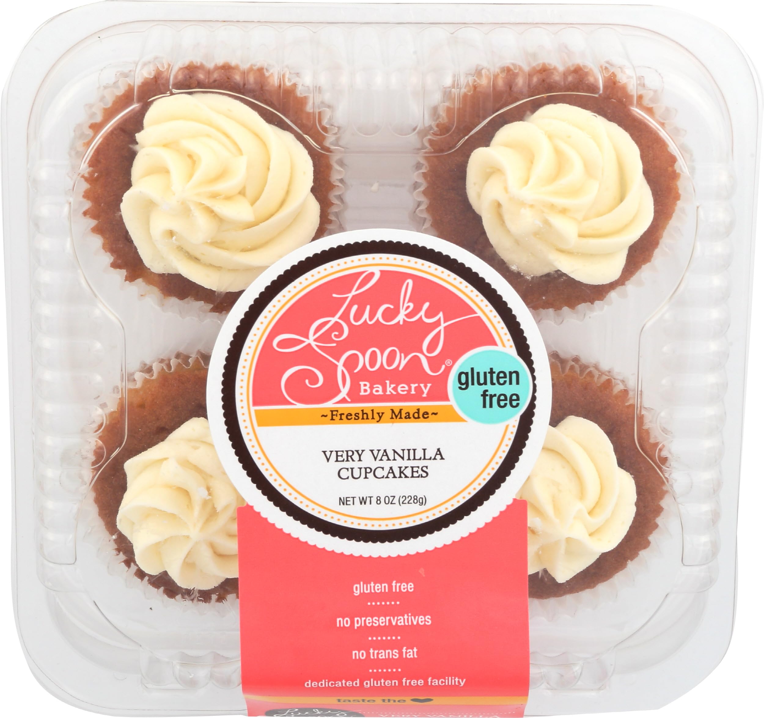 Cupcake Gluten Free Very Vanilla 4 Count, 8 Ounce