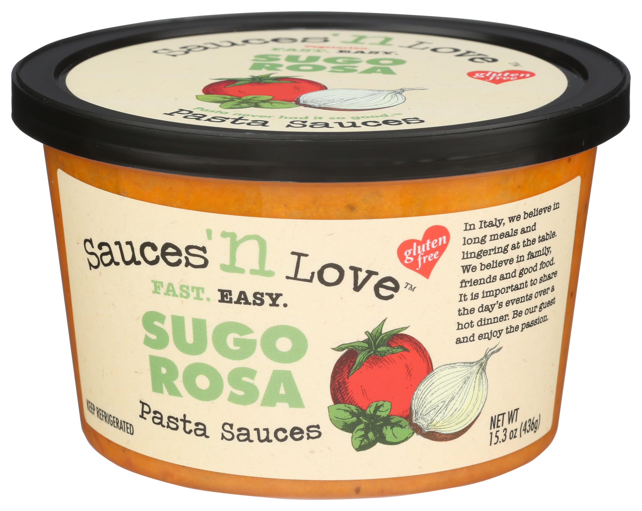 Sauces N Love, Sugo Rosa Pasta Sauce, 15.8 Ounce