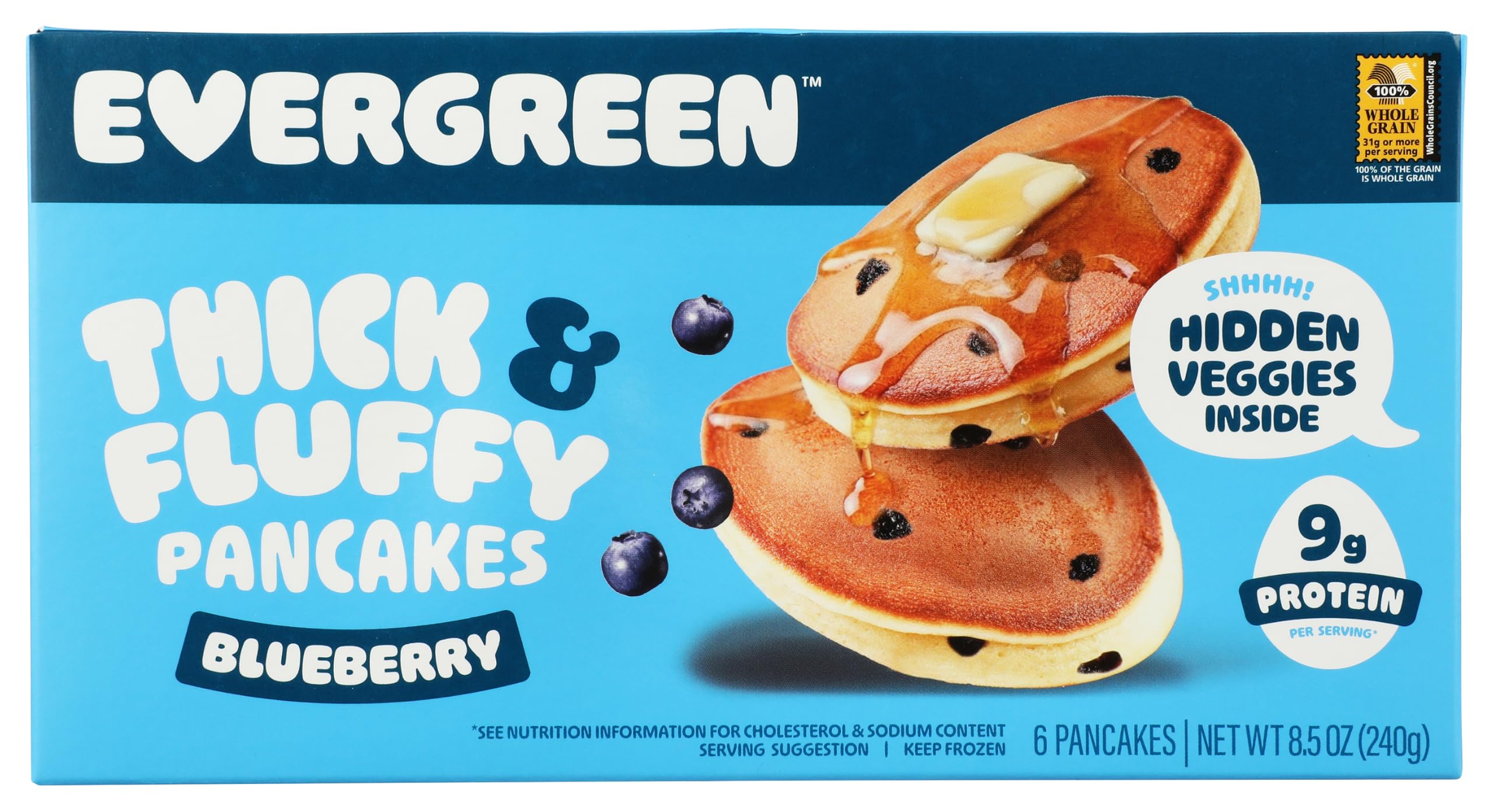 Evergreen Thick & Fluffy Blueberry Pancakes, 8.5 OZ