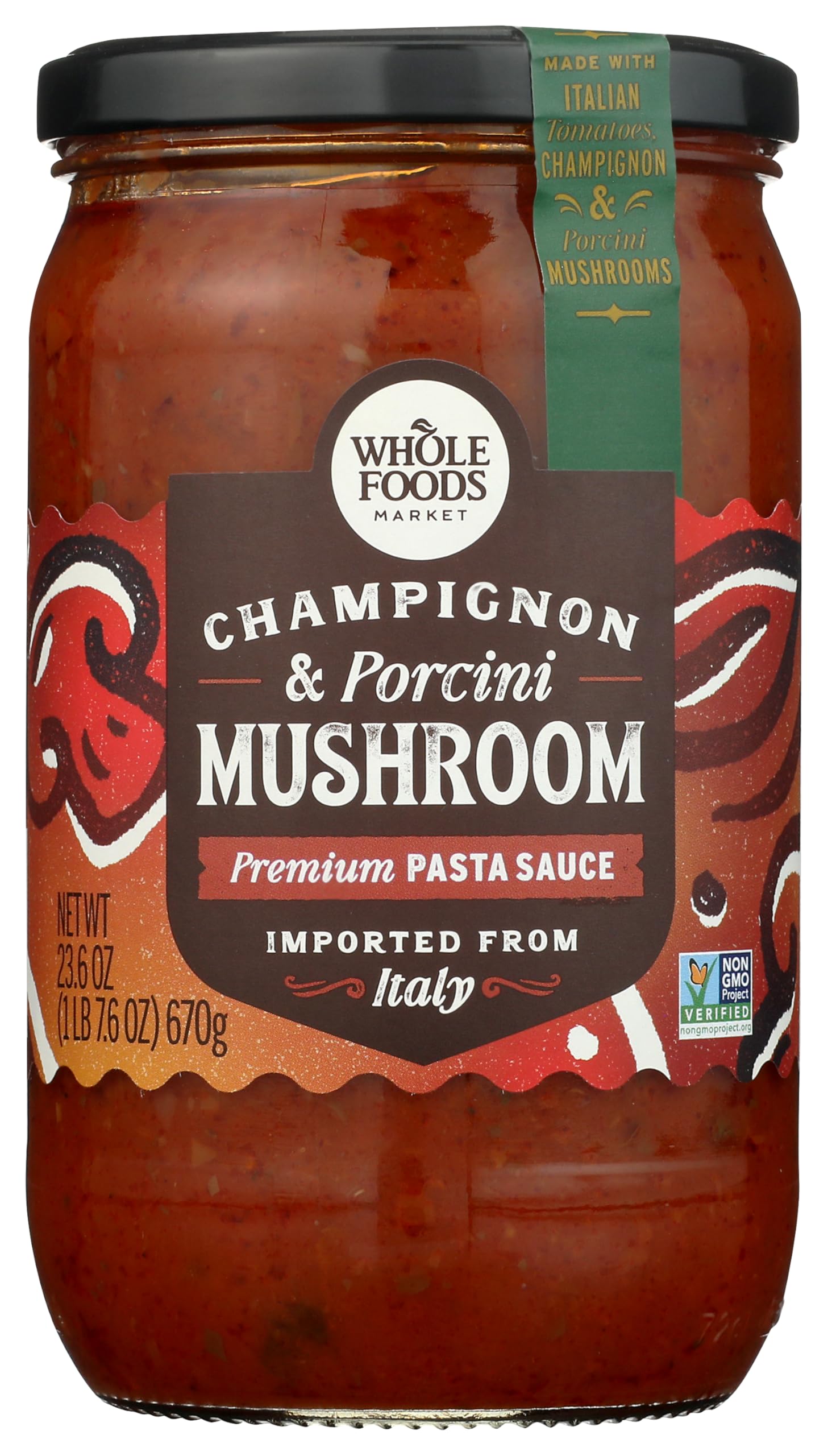 Whole Foods Market Champignon & Porcini Mushroom Pasta Sauce, 23.6 OZ