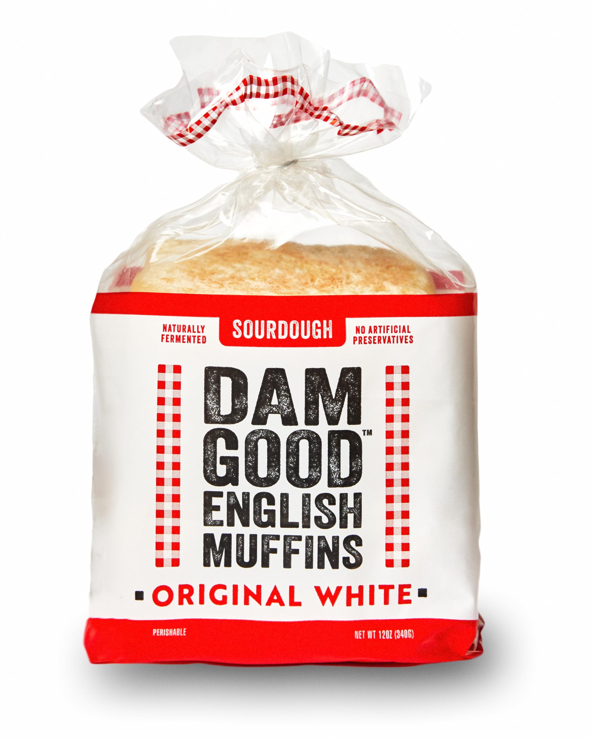 Dam Good® English Muffins Sourdough Original White, No Preservatives, Vegan, Frozen, 4 Count, 12 oz