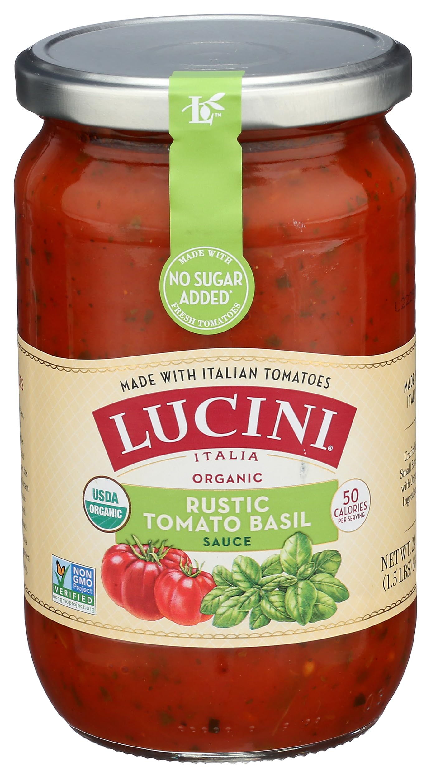 Organic Tomato Basil Sauce, 25.5 Ounce