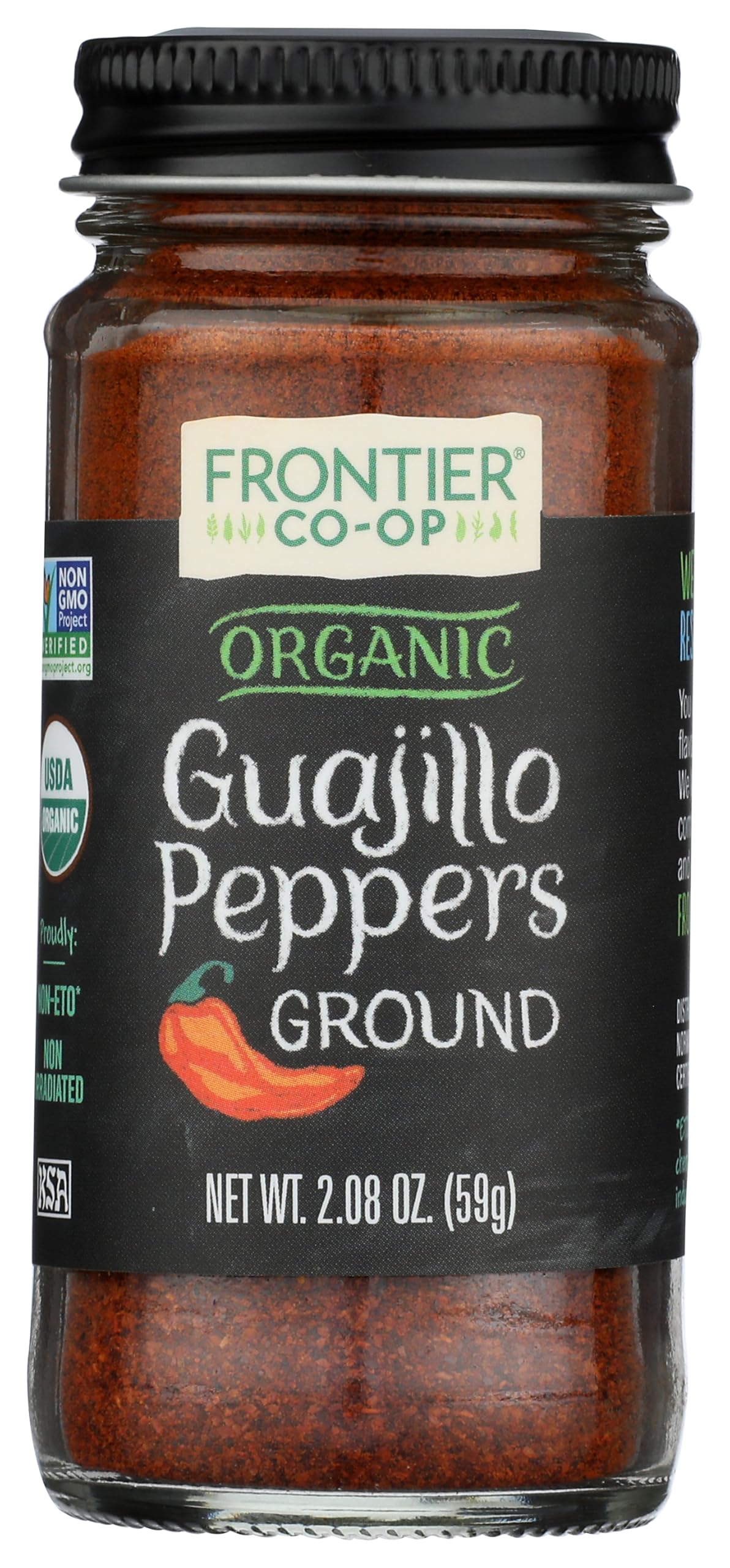 Frontier Organic Guajillo Pepper Ground, 2.08 OZ