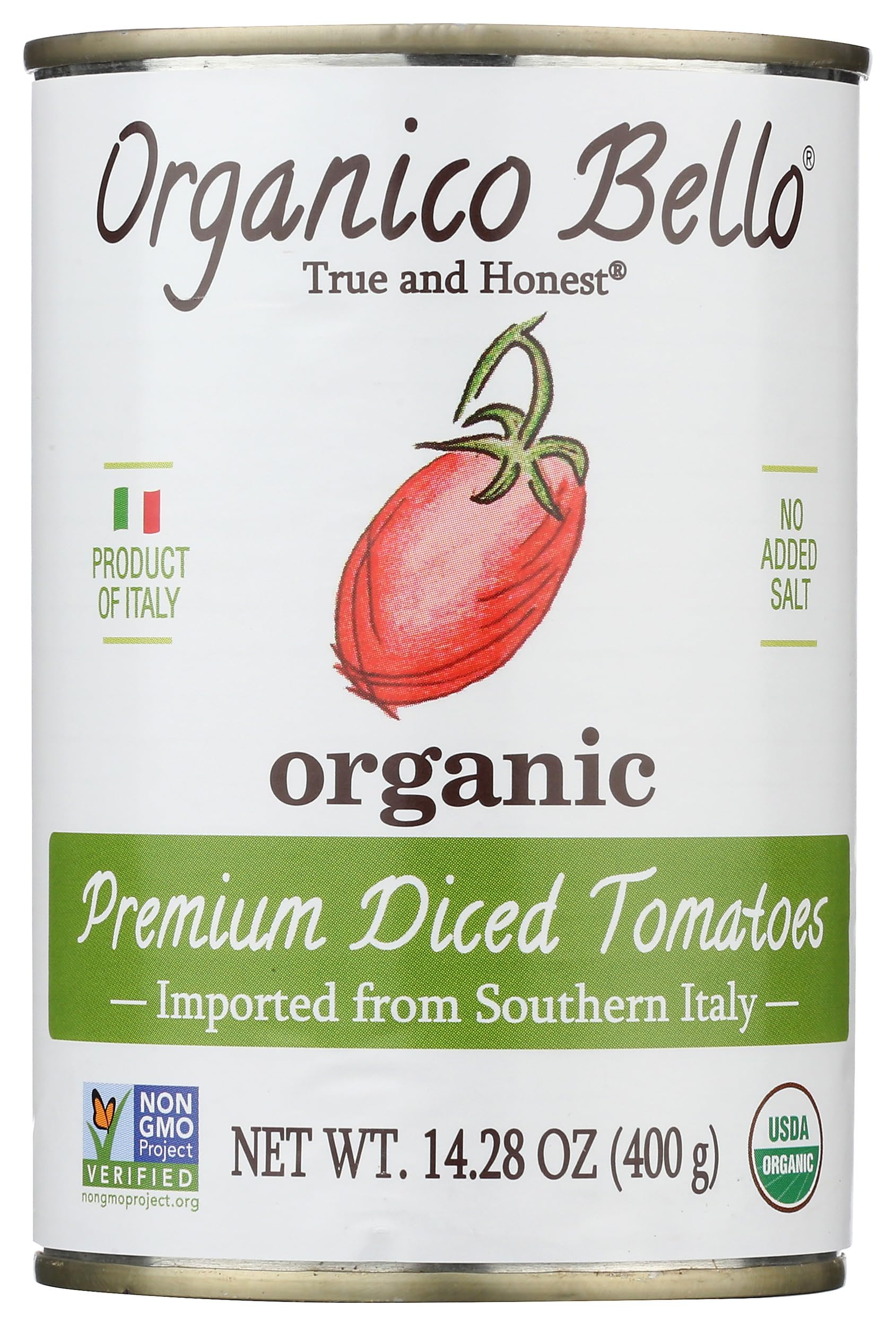 Organico Bello Organic Diced Tomatoes, 14.28 OZ