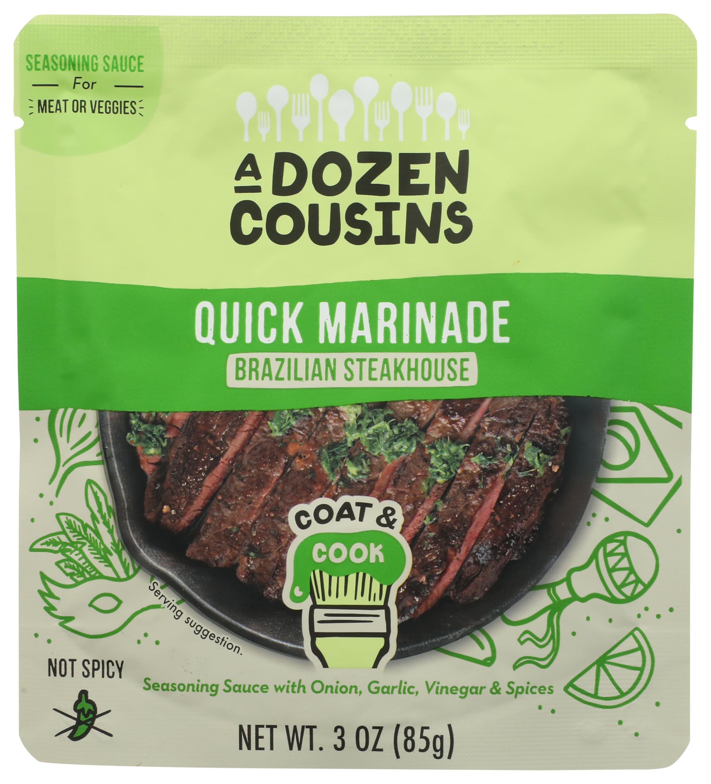 A Dozen Cousins Quick Marinade - Brazilian Steakhouse, 3 OZ